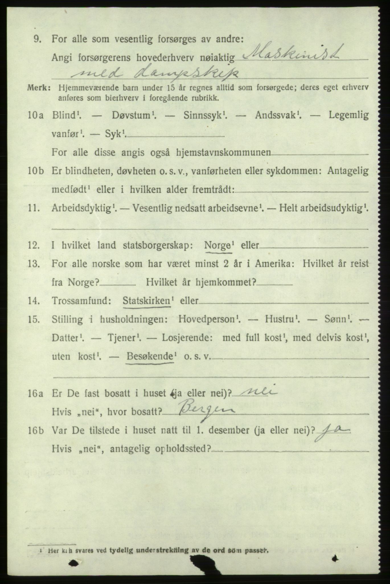 SAB, Folketelling 1920 for 1212 Skånevik herred, 1920, s. 3078