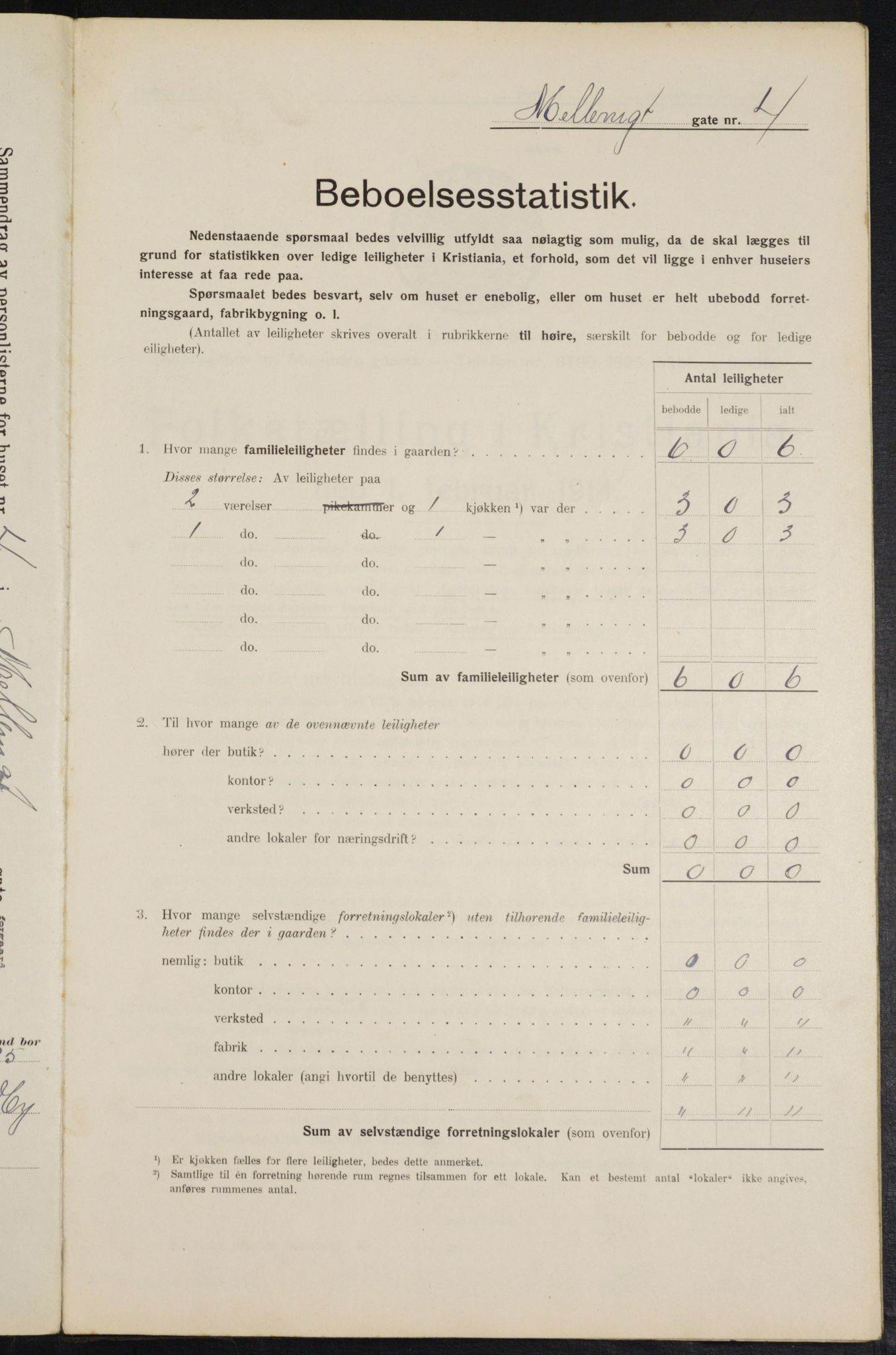 OBA, Kommunal folketelling 1.2.1914 for Kristiania, 1914, s. 65004
