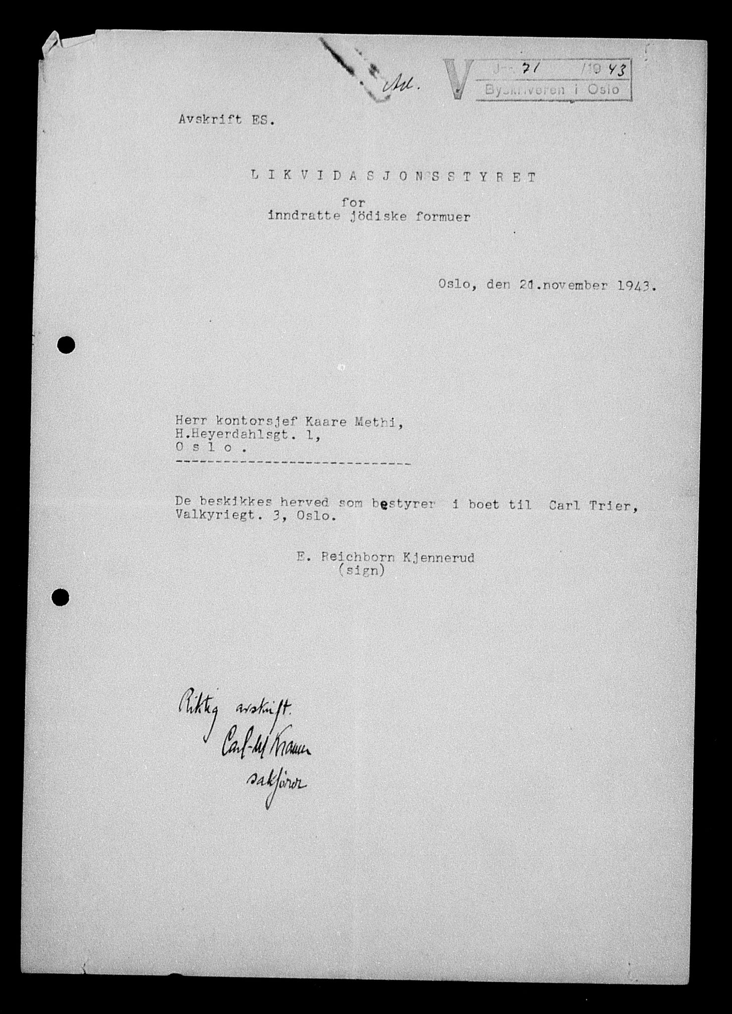 Justisdepartementet, Tilbakeføringskontoret for inndratte formuer, AV/RA-S-1564/H/Hc/Hcc/L0984: --, 1945-1947, s. 362