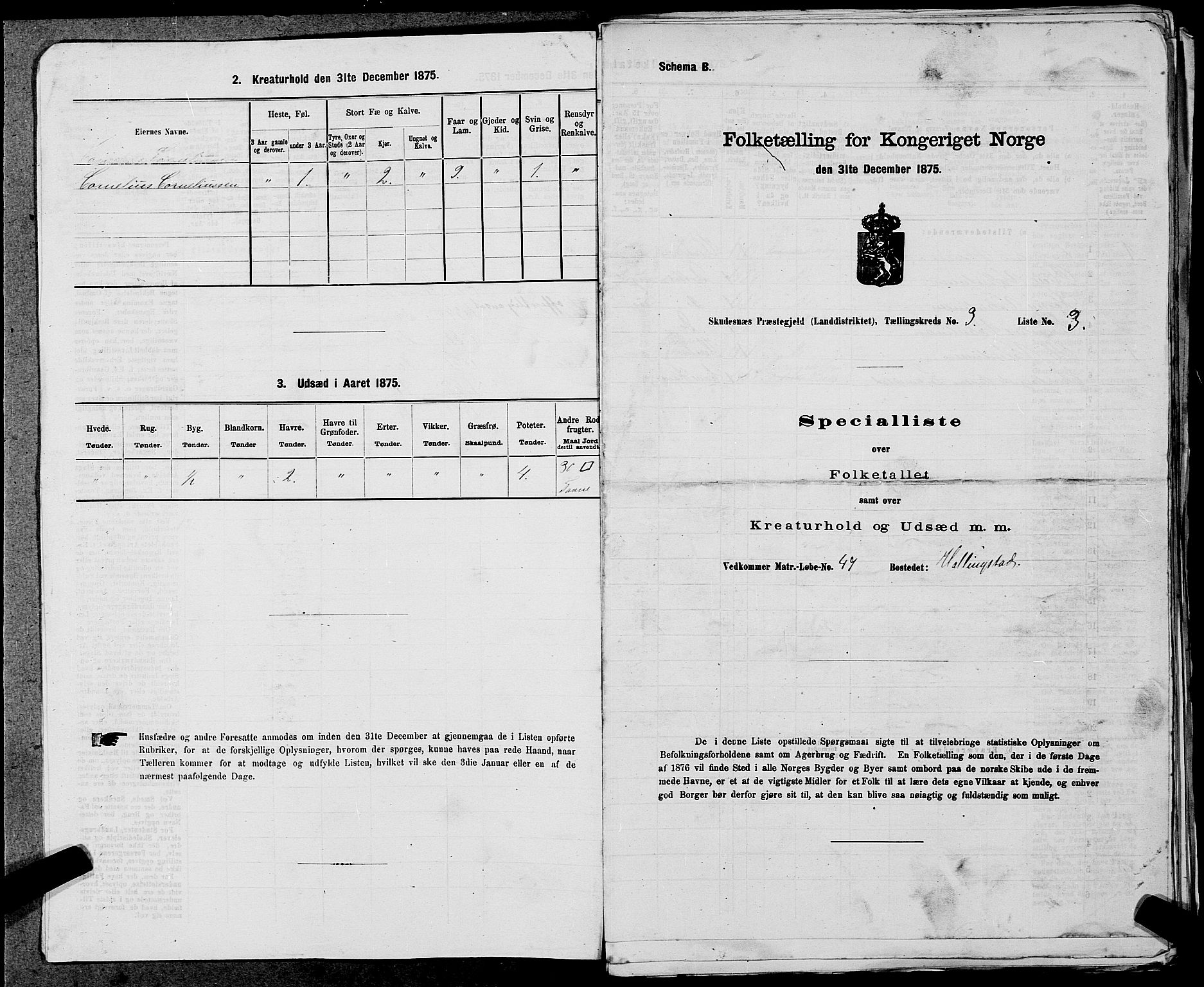 SAST, Folketelling 1875 for 1150L Skudenes prestegjeld, Falnes sokn, Åkra sokn og Ferkingstad sokn, 1875, s. 231