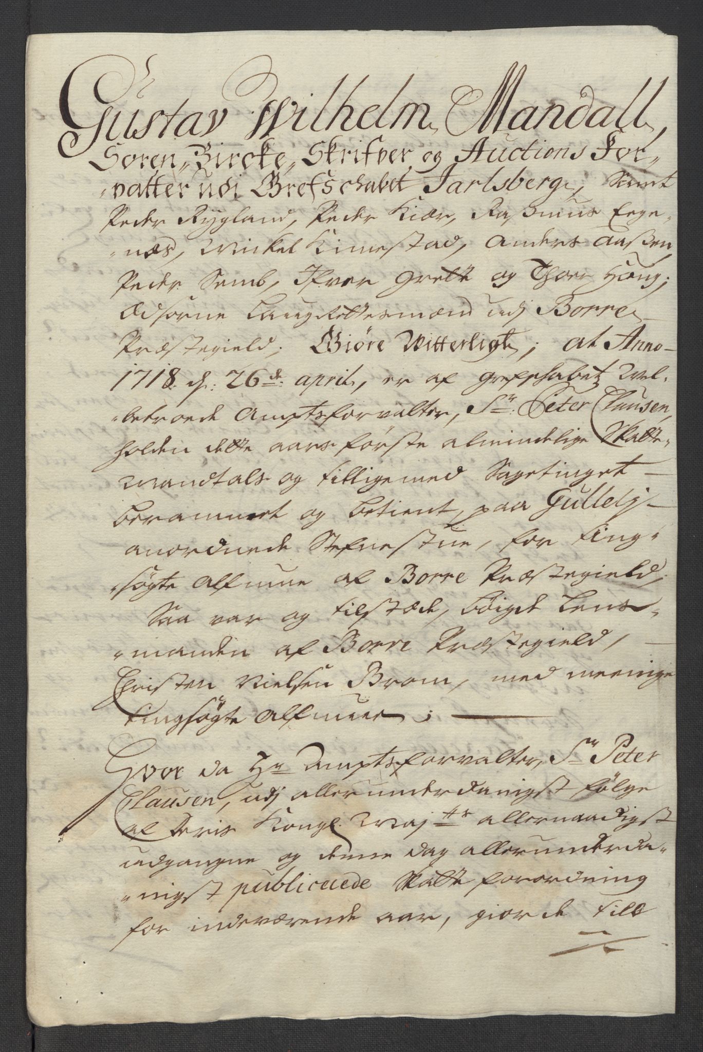 Rentekammeret inntil 1814, Reviderte regnskaper, Fogderegnskap, AV/RA-EA-4092/R32/L1882: Fogderegnskap Jarlsberg grevskap, 1718, s. 313