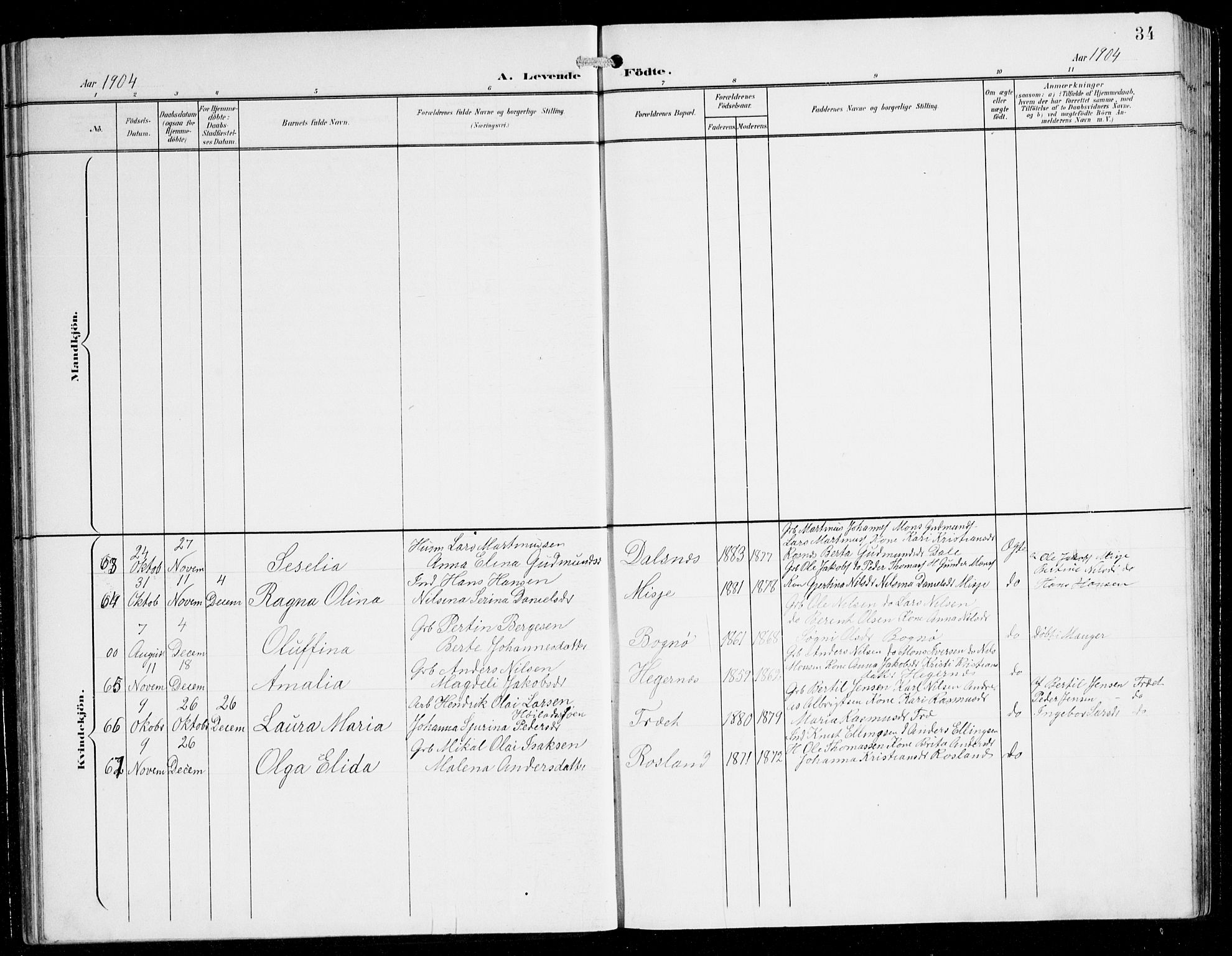 Herdla Sokneprestembete, AV/SAB-A-75701/H/Hab: Klokkerbok nr. C 1, 1900-1913, s. 34