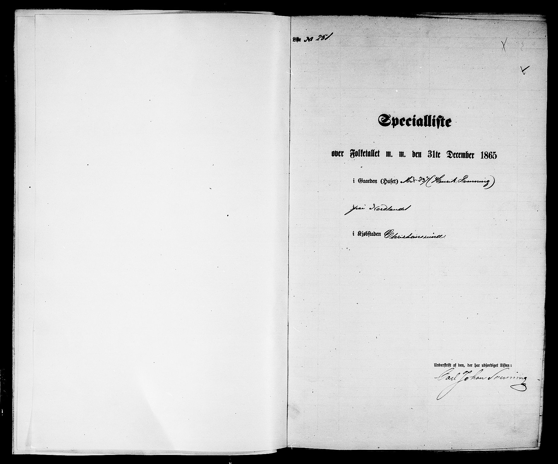 RA, Folketelling 1865 for 1503B Kristiansund prestegjeld, Kristiansund kjøpstad, 1865, s. 515