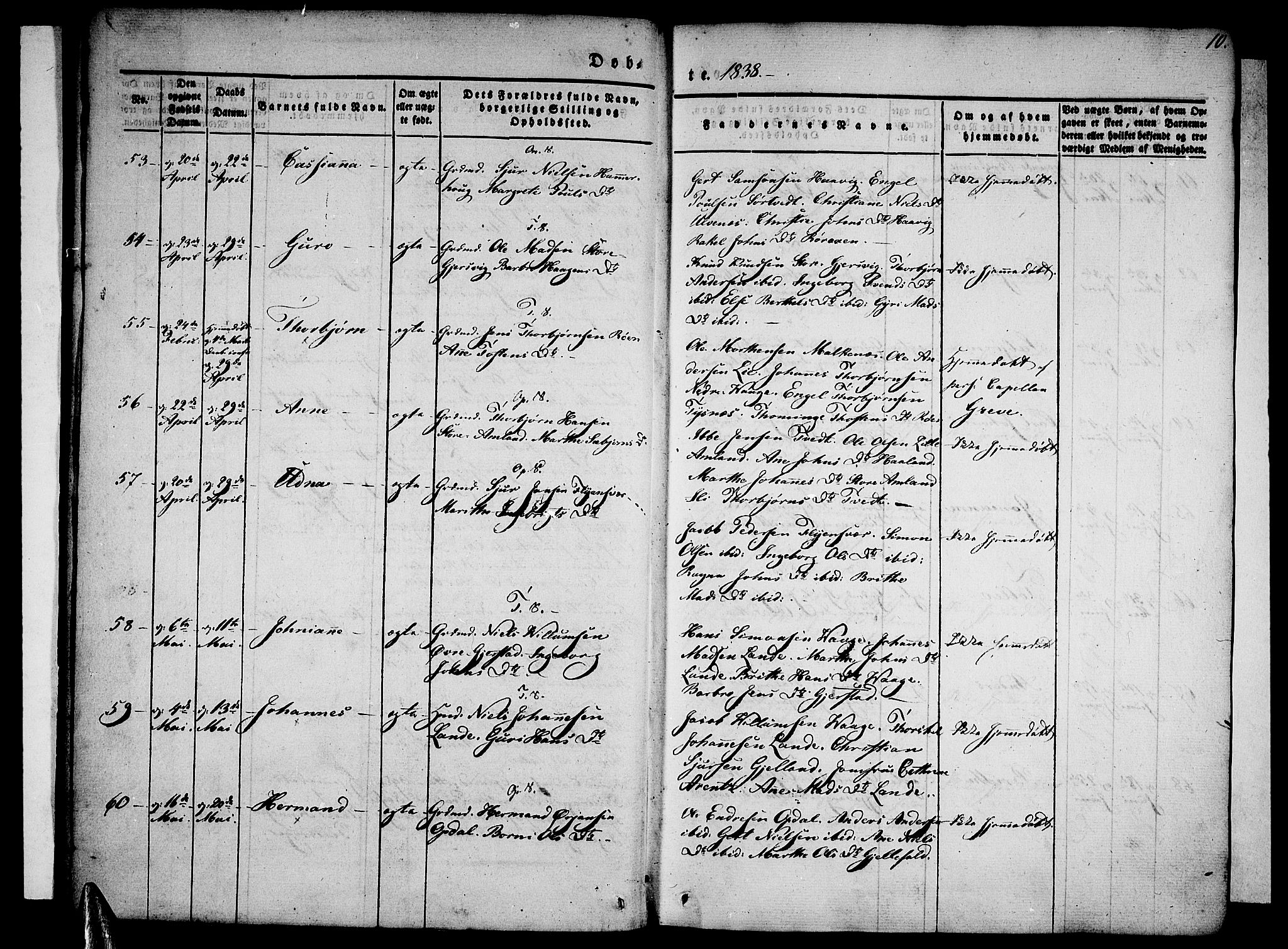 Tysnes sokneprestembete, AV/SAB-A-78601/H/Haa: Ministerialbok nr. A 9, 1837-1848, s. 10