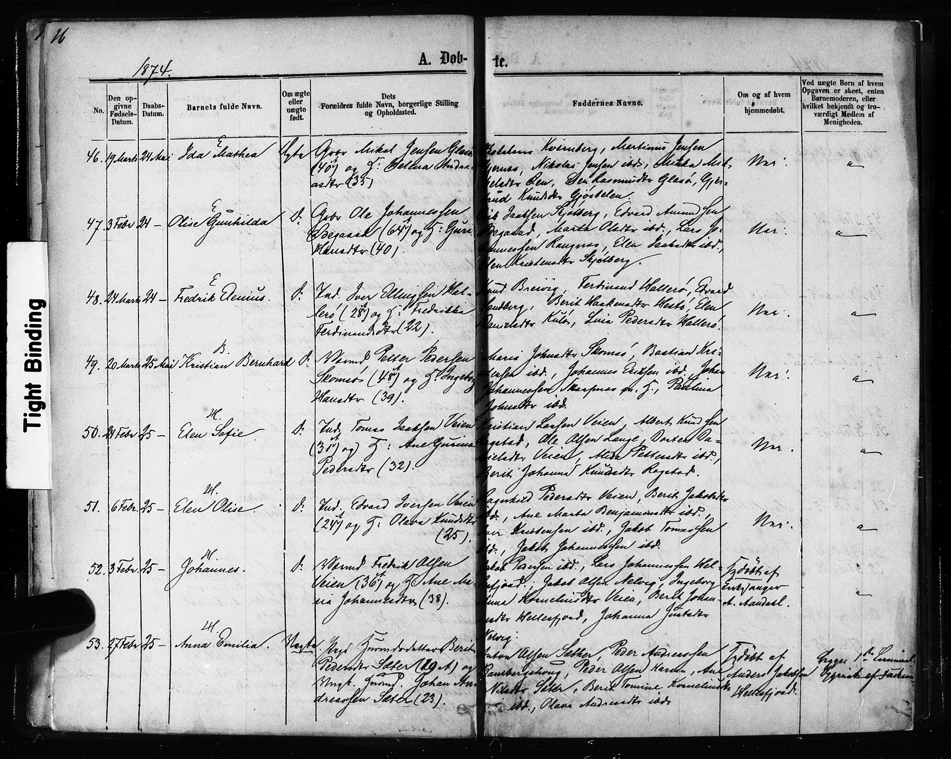 Ministerialprotokoller, klokkerbøker og fødselsregistre - Møre og Romsdal, AV/SAT-A-1454/581/L0938: Ministerialbok nr. 581A06, 1873-1879, s. 16
