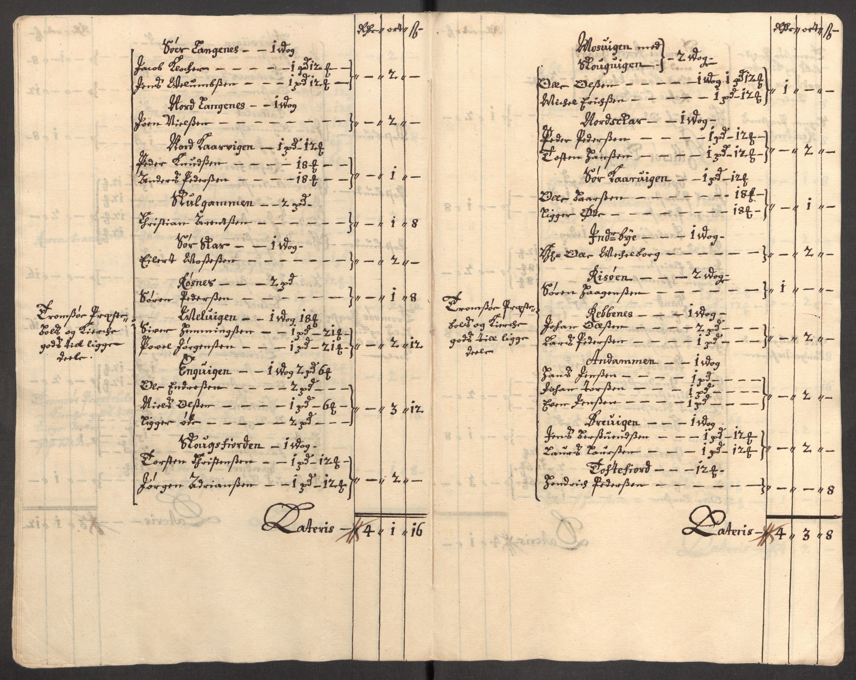 Rentekammeret inntil 1814, Reviderte regnskaper, Fogderegnskap, AV/RA-EA-4092/R68/L4756: Fogderegnskap Senja og Troms, 1705-1707, s. 140