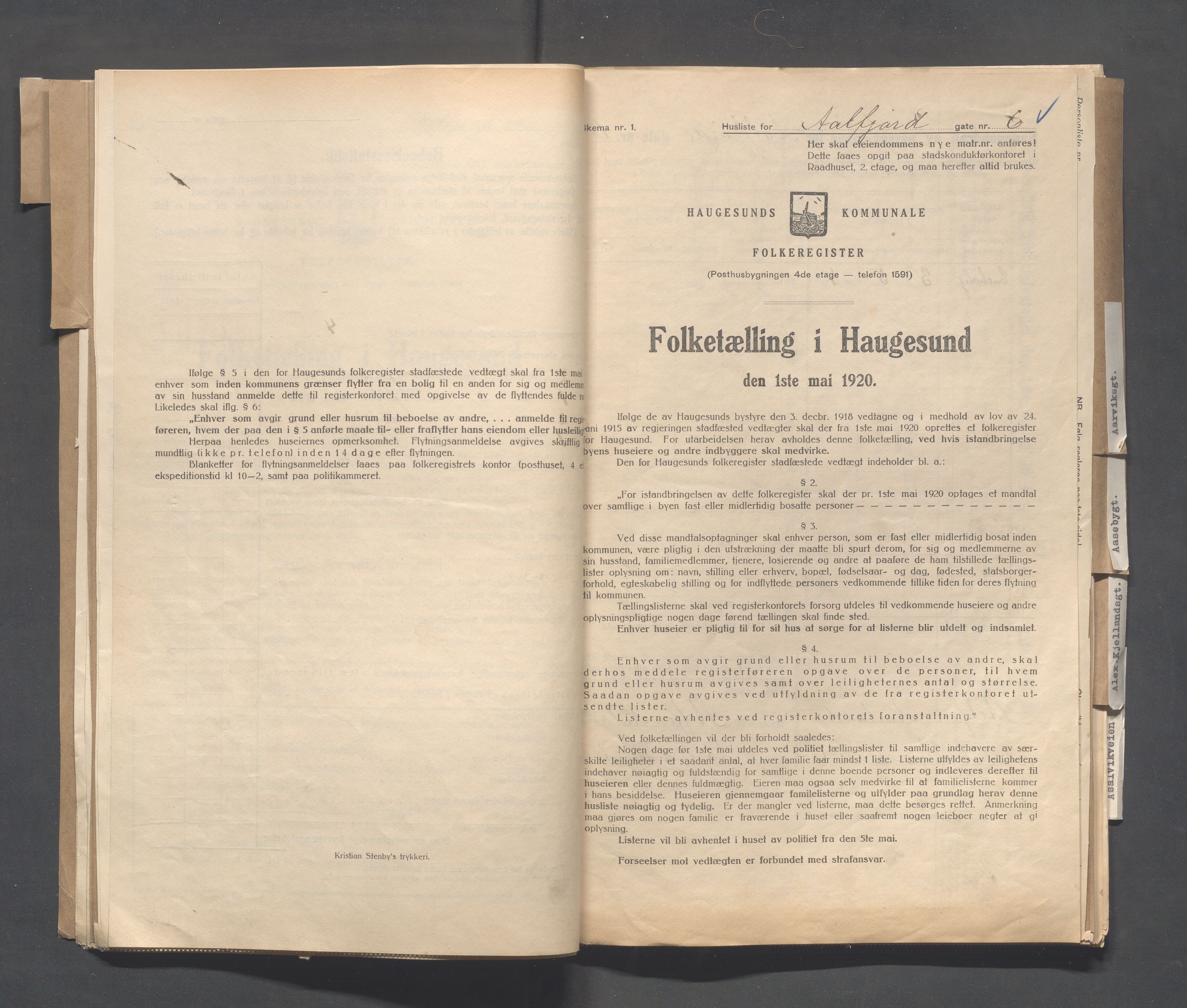 IKAR, Kommunal folketelling 1.5.1920 for Haugesund, 1920, s. 15