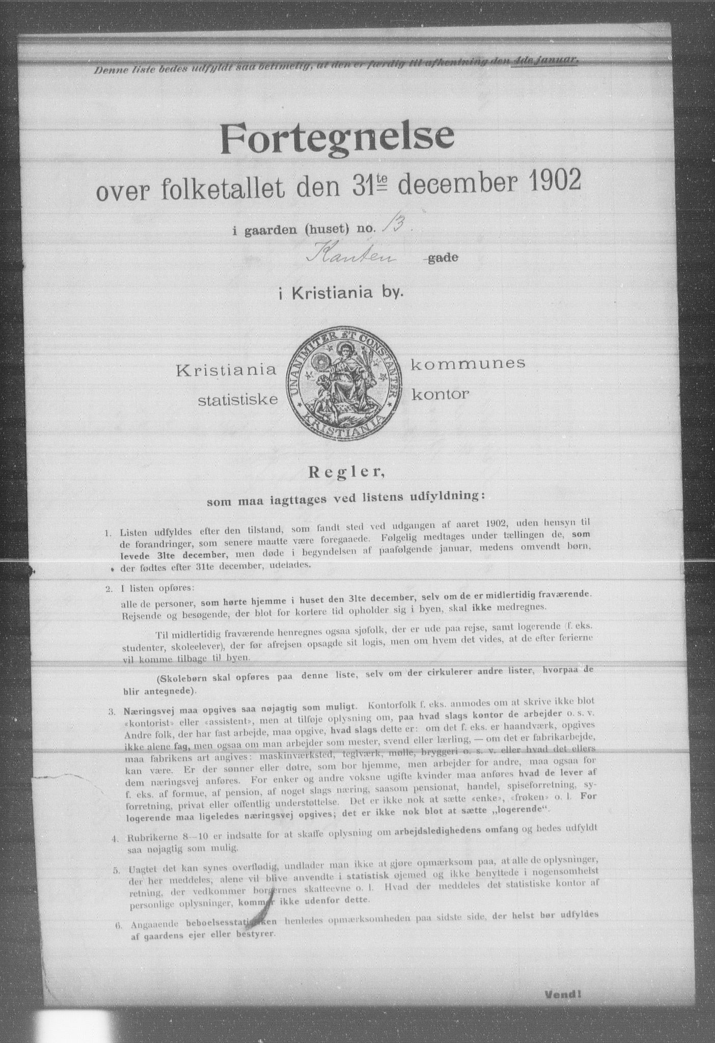 OBA, Kommunal folketelling 31.12.1902 for Kristiania kjøpstad, 1902, s. 9158