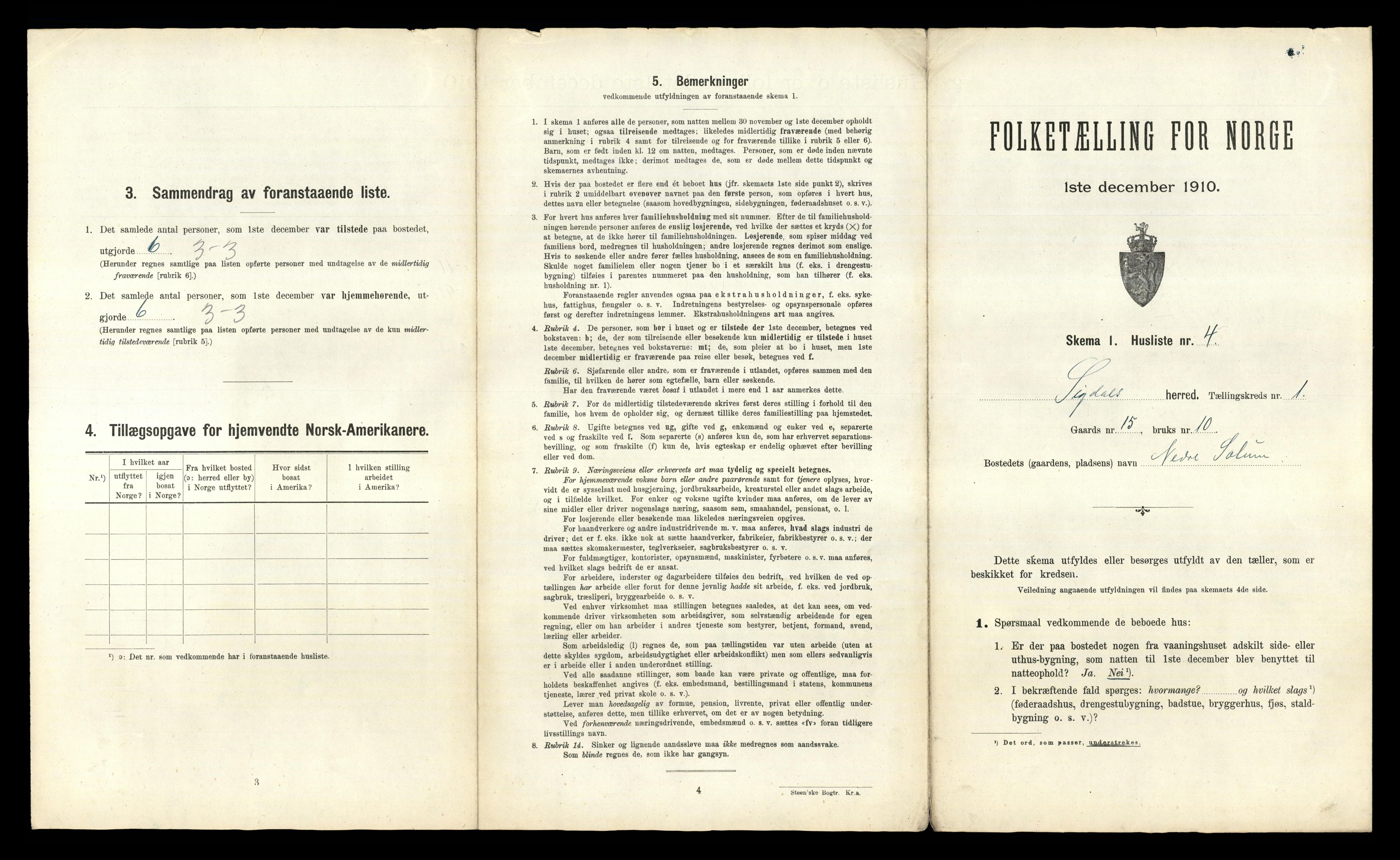 RA, Folketelling 1910 for 0621 Sigdal herred, 1910, s. 56