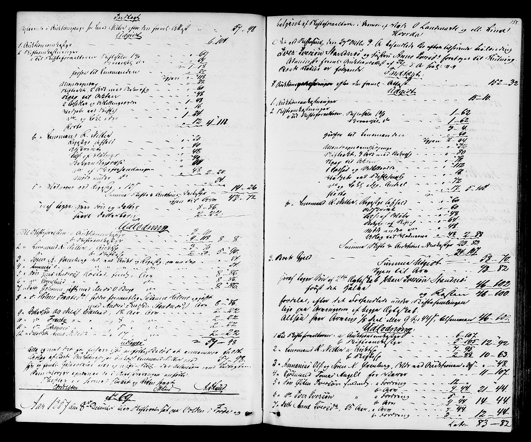 Sunnfjord tingrett, AV/SAB-A-3201/1/H/Hd/L0001: Skifteutlodningsprotokoll, 1855-1861, s. 157b-158a