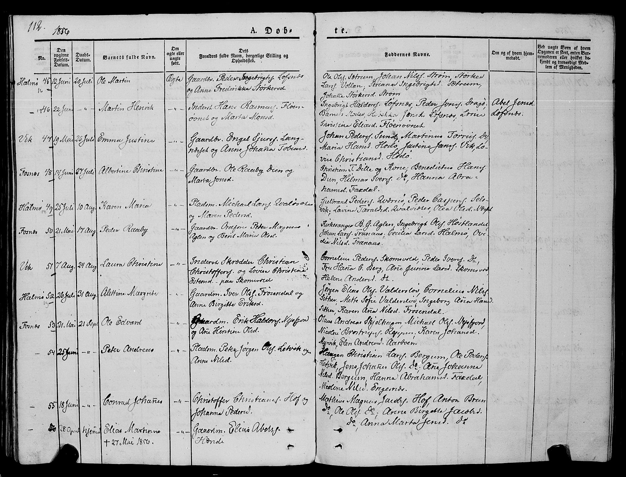 Ministerialprotokoller, klokkerbøker og fødselsregistre - Nord-Trøndelag, AV/SAT-A-1458/773/L0614: Ministerialbok nr. 773A05, 1831-1856, s. 112