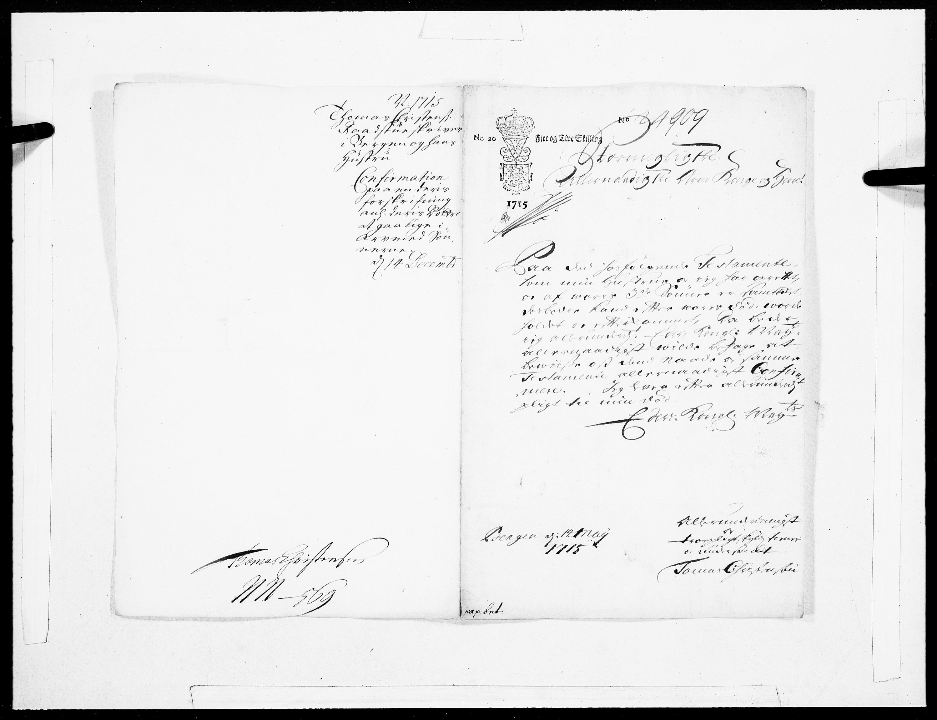 Danske Kanselli 1572-1799, AV/RA-EA-3023/F/Fc/Fcc/Fcca/L0077: Norske innlegg 1572-1799, 1715, s. 470