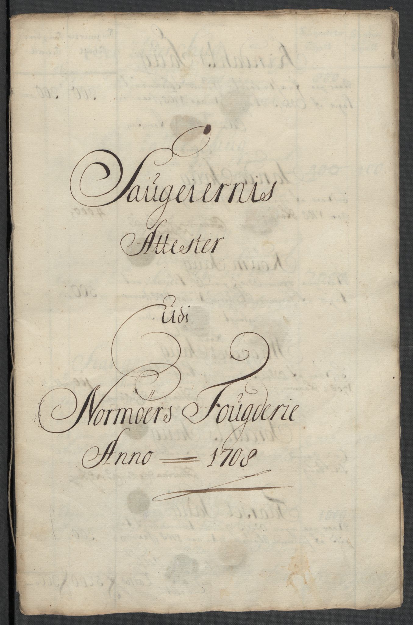 Rentekammeret inntil 1814, Reviderte regnskaper, Fogderegnskap, RA/EA-4092/R56/L3743: Fogderegnskap Nordmøre, 1708, s. 78