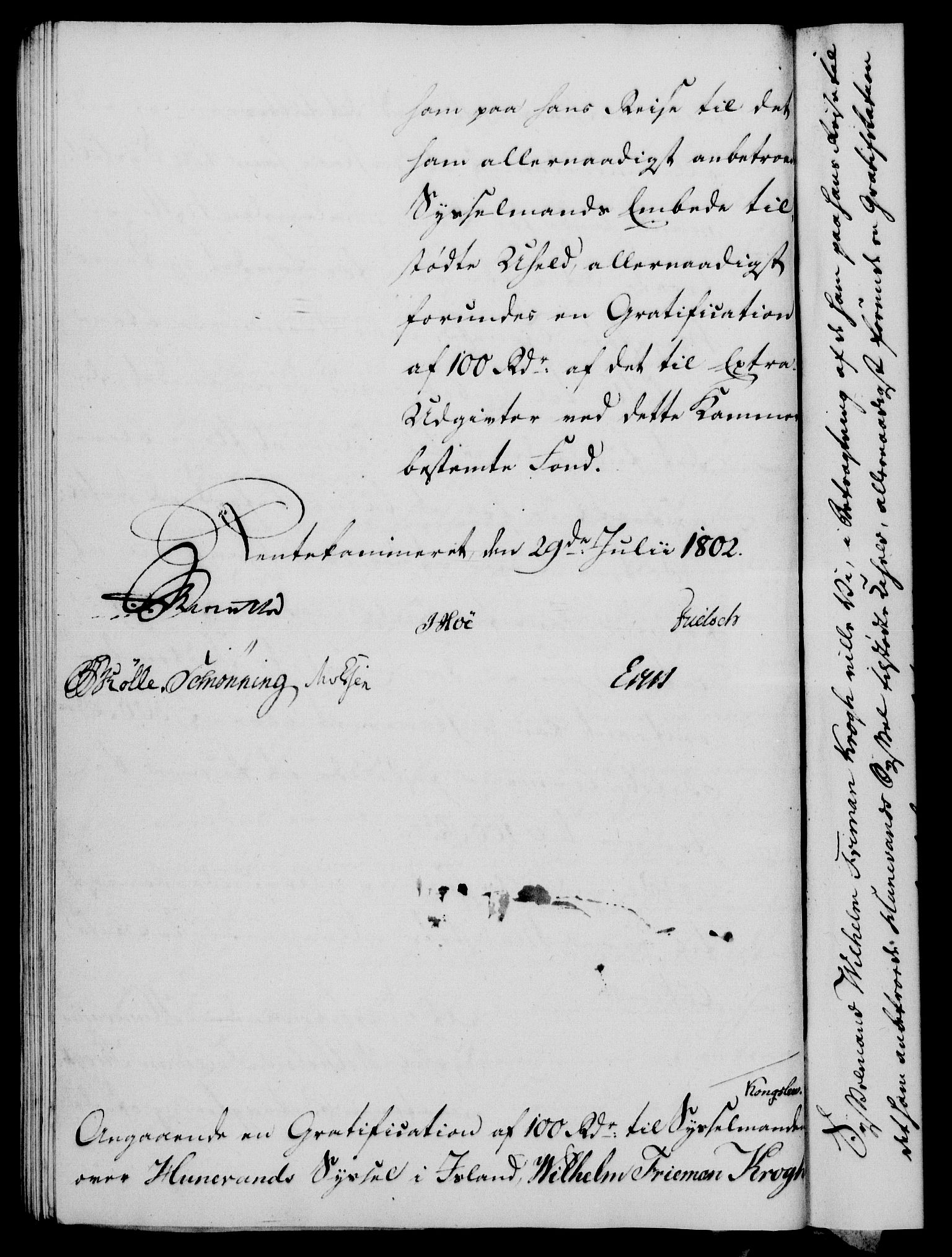 Rentekammeret, Kammerkanselliet, RA/EA-3111/G/Gf/Gfa/L0084: Norsk relasjons- og resolusjonsprotokoll (merket RK 52.84), 1802, s. 498