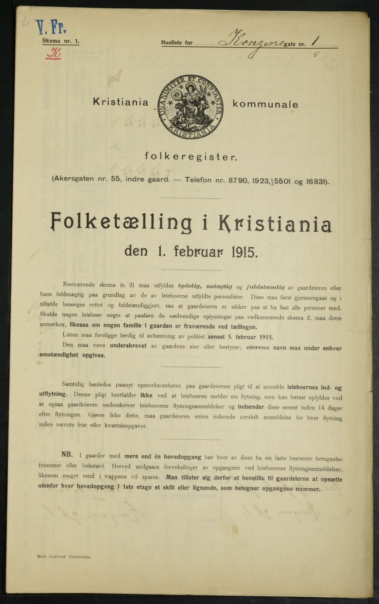 OBA, Kommunal folketelling 1.2.1915 for Kristiania, 1915, s. 51963