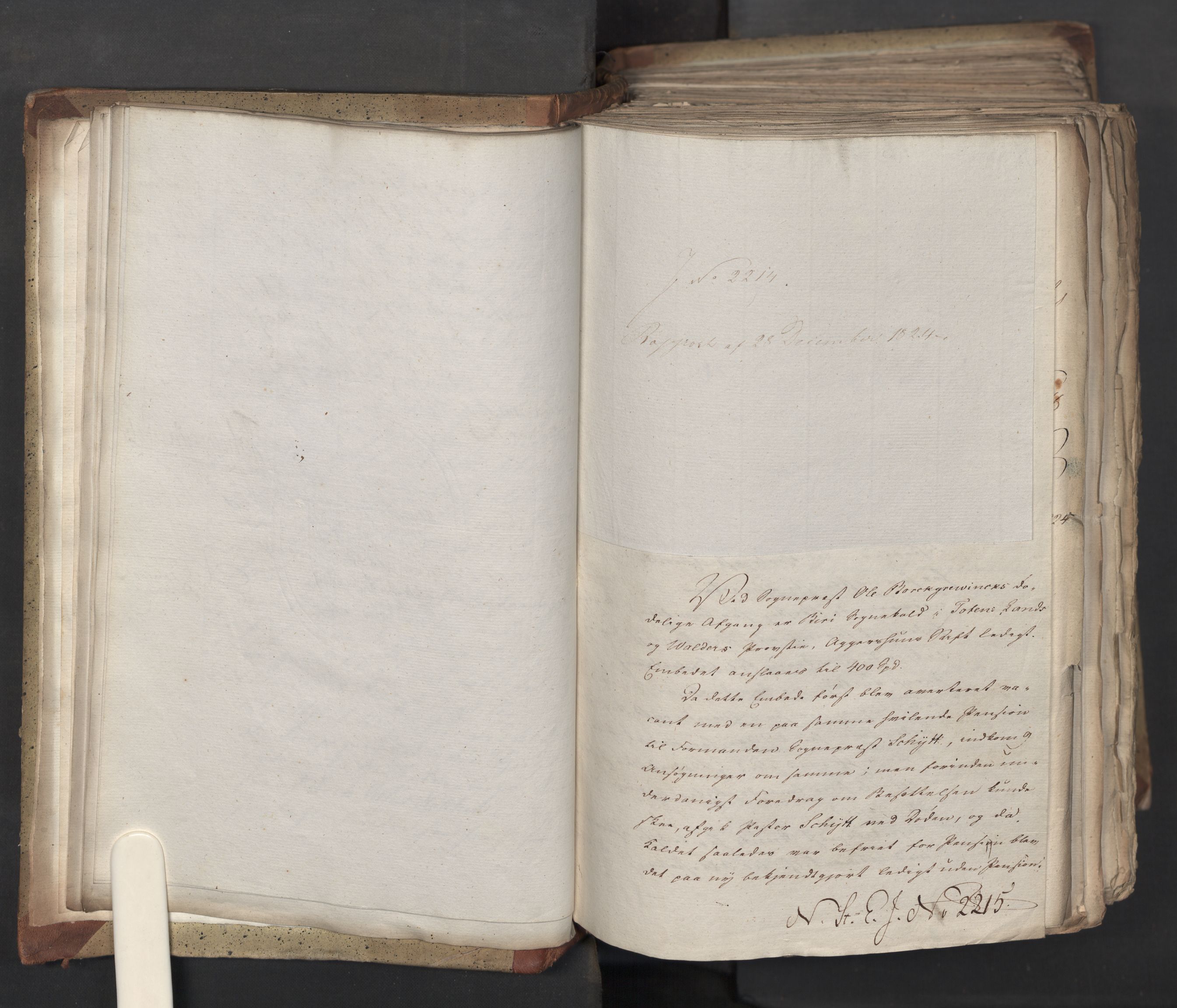 Statsrådsavdelingen i Stockholm, AV/RA-S-1003/D/Da/L0041: Regjeringsinnstillinger nr. 2204-2466, 1825, s. 30