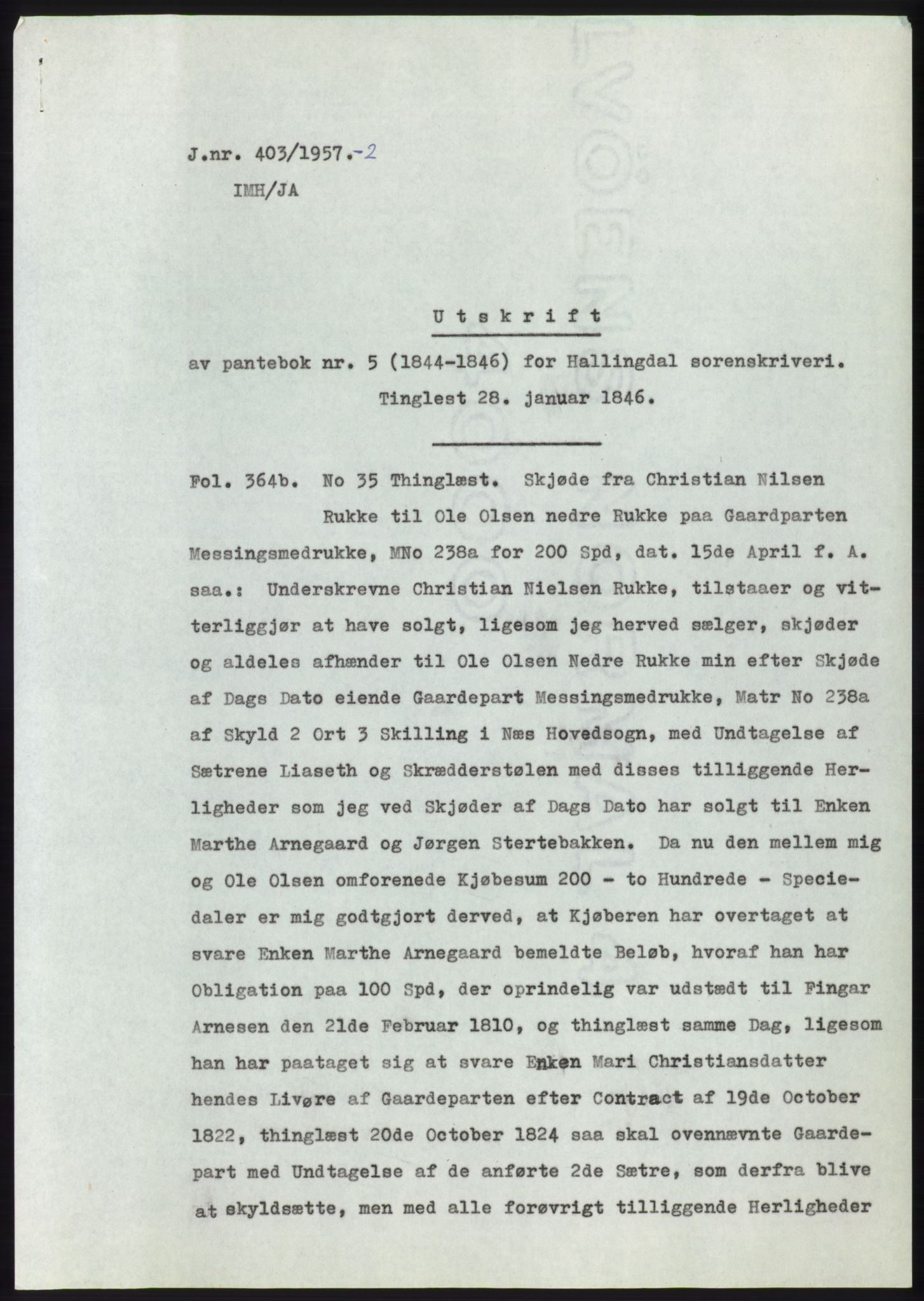 Statsarkivet i Kongsberg, SAKO/A-0001, 1957, s. 44