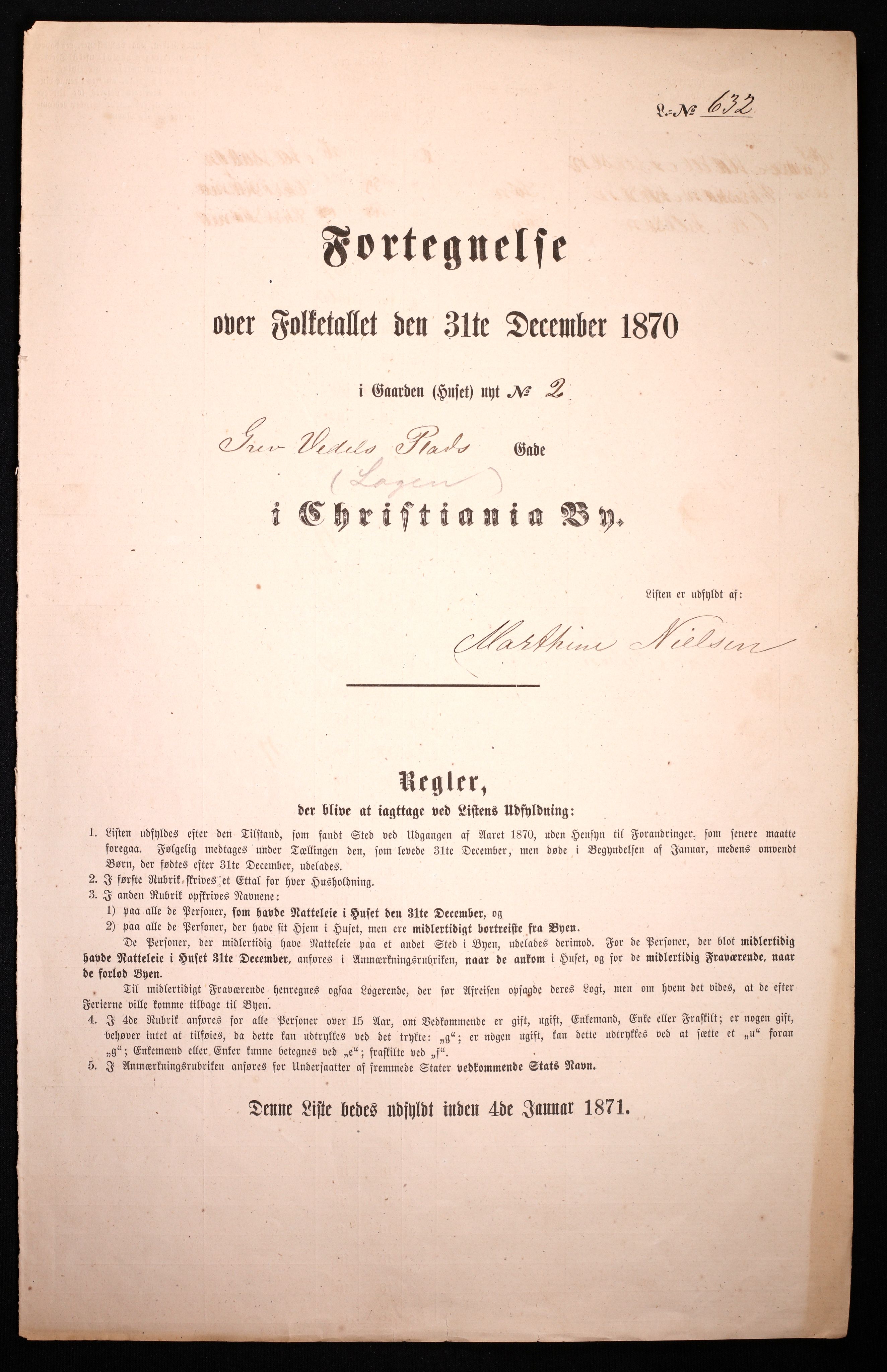 RA, Folketelling 1870 for 0301 Kristiania kjøpstad, 1870, s. 1110