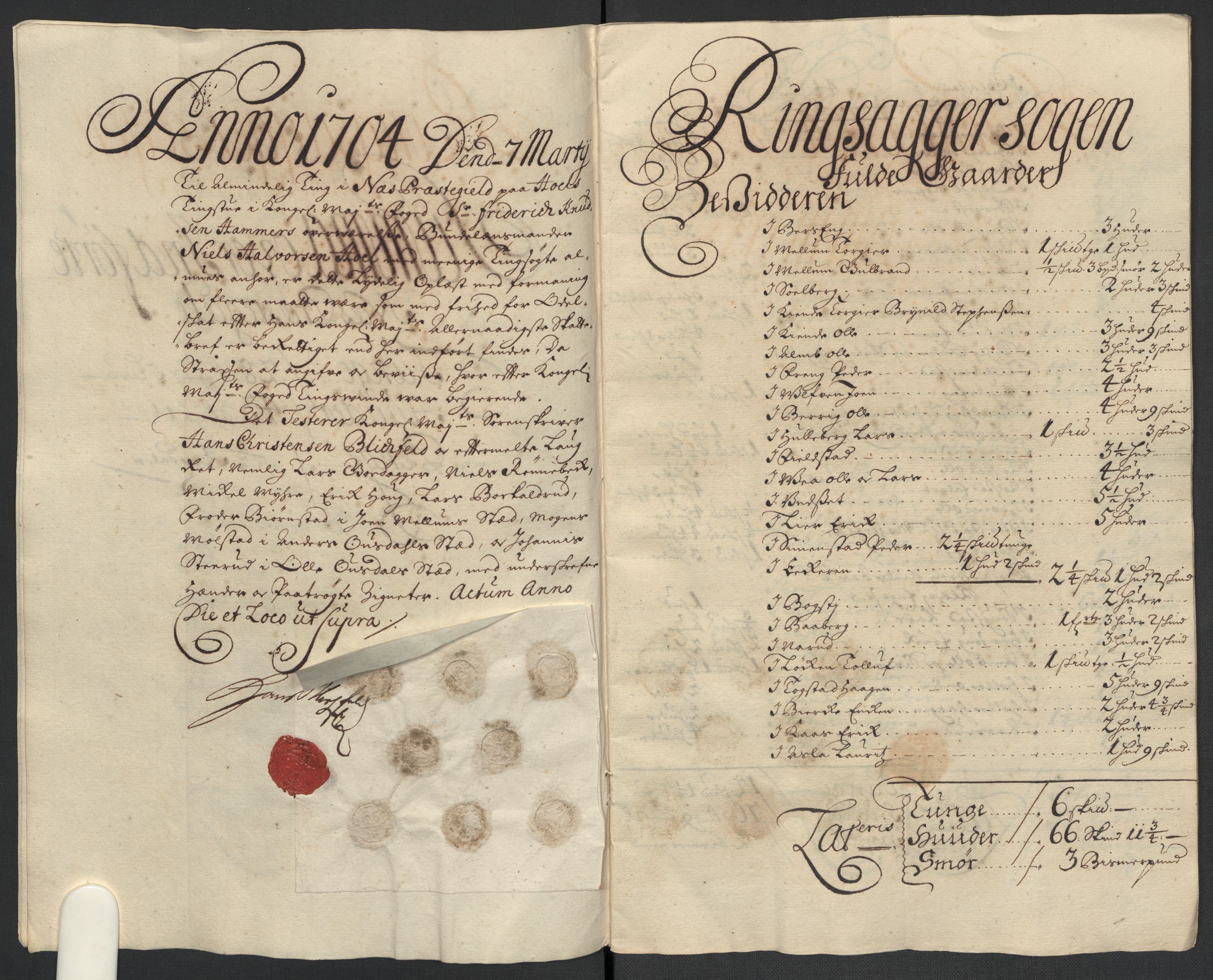 Rentekammeret inntil 1814, Reviderte regnskaper, Fogderegnskap, RA/EA-4092/R16/L1041: Fogderegnskap Hedmark, 1703-1704, s. 350