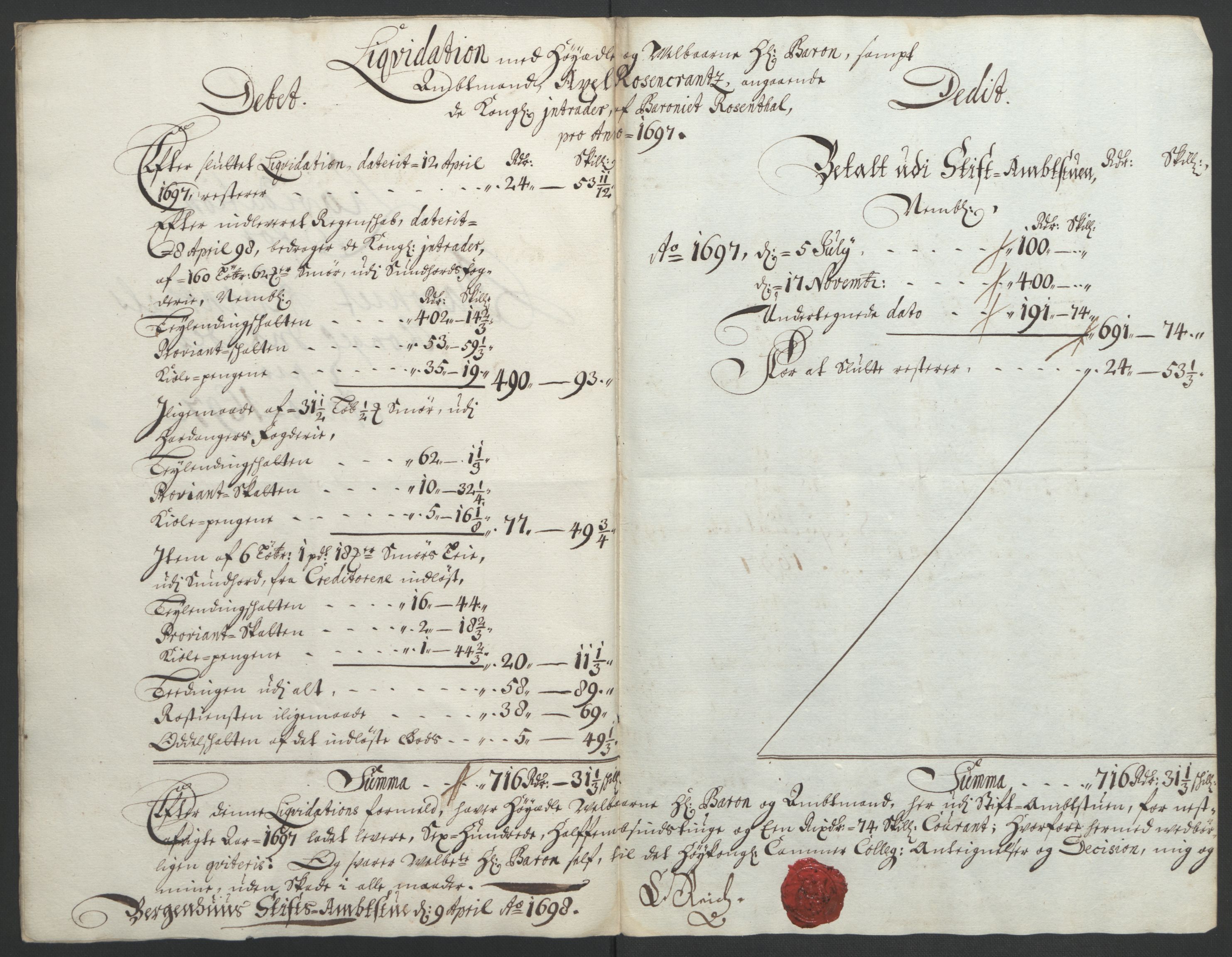 Rentekammeret inntil 1814, Reviderte regnskaper, Fogderegnskap, AV/RA-EA-4092/R49/L3138: Fogderegnskap Rosendal Baroni, 1691-1714, s. 65