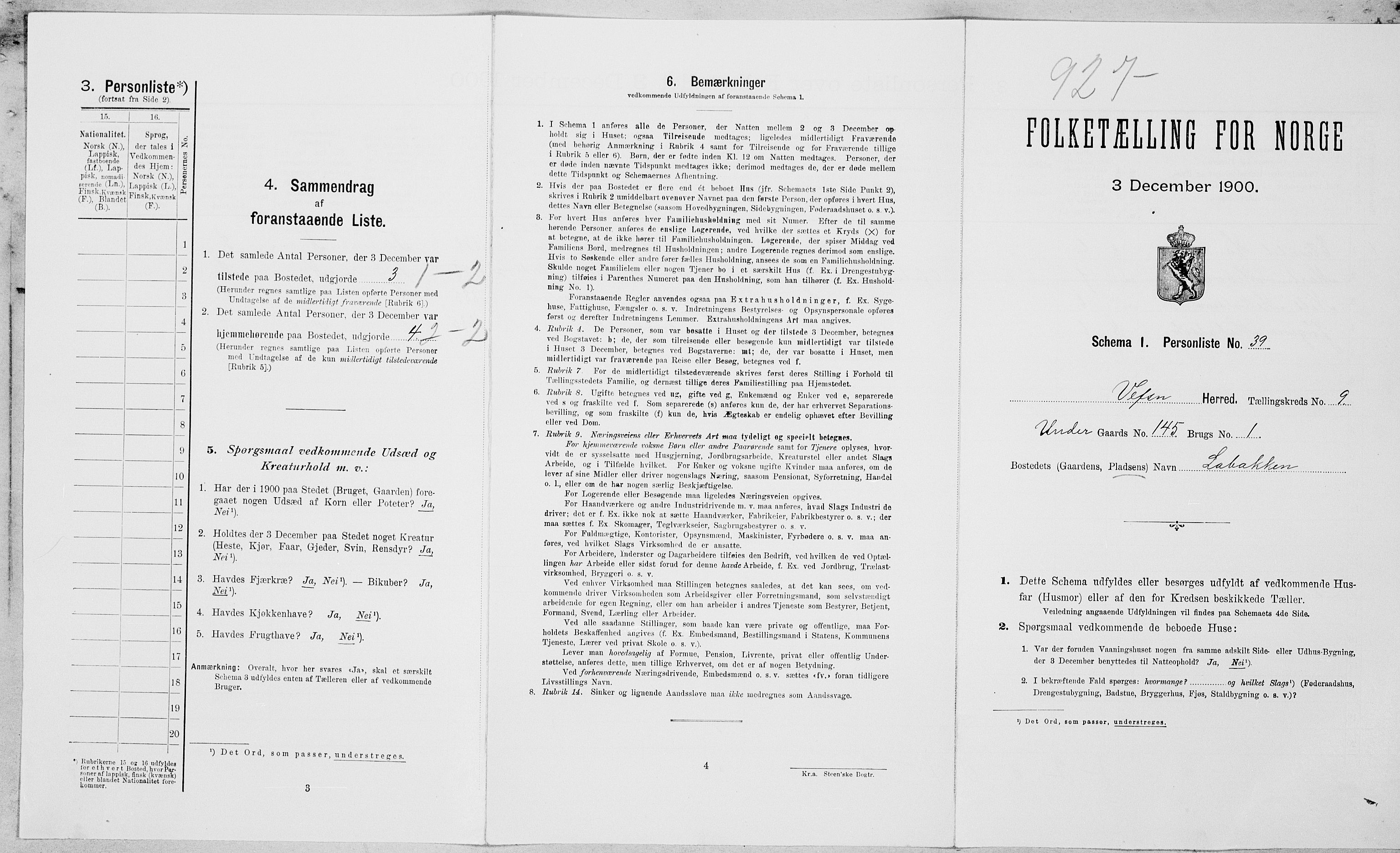 SAT, Folketelling 1900 for 1824 Vefsn herred, 1900, s. 833