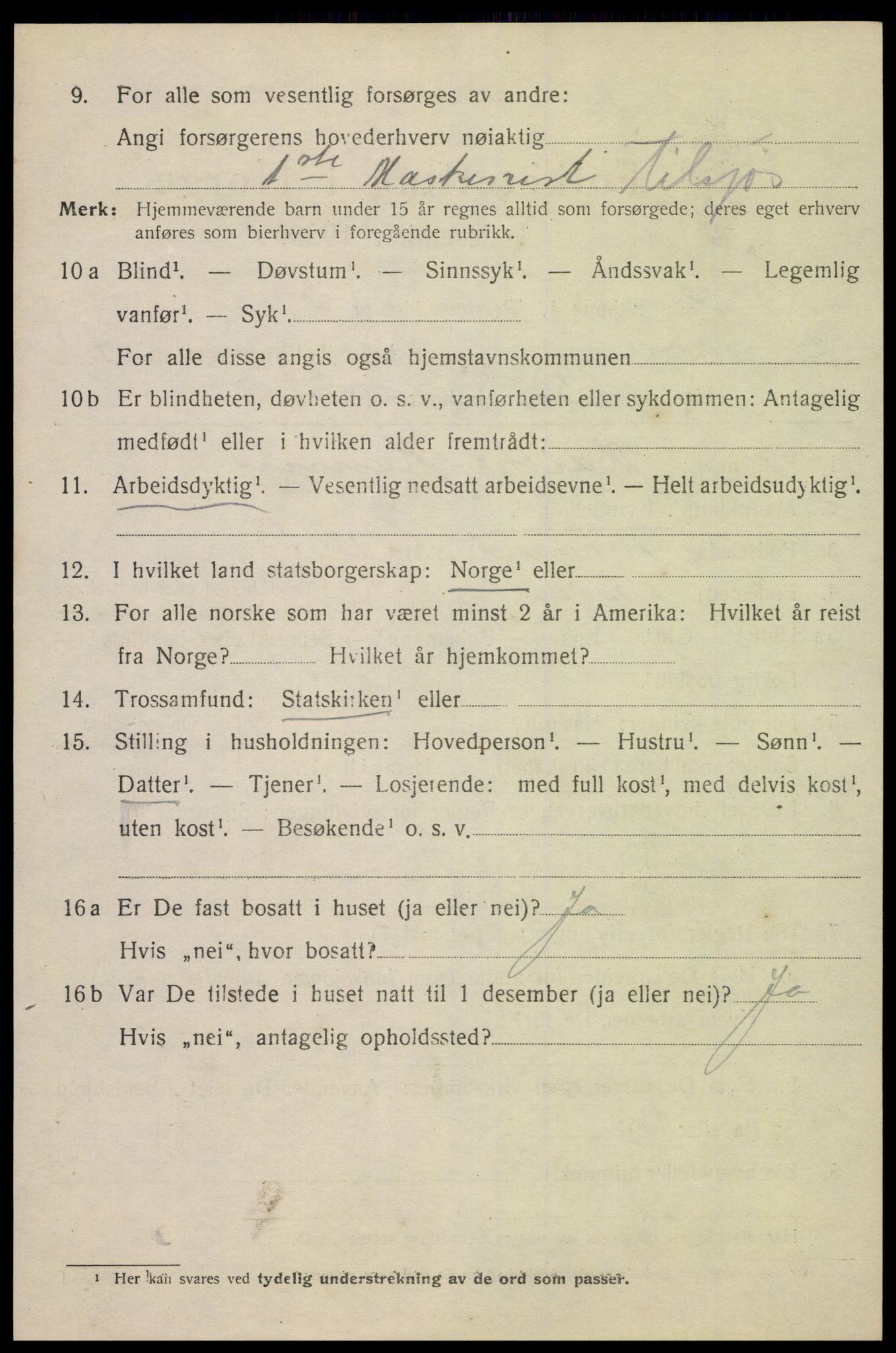 SAK, Folketelling 1920 for 1004 Flekkefjord kjøpstad, 1920, s. 5127