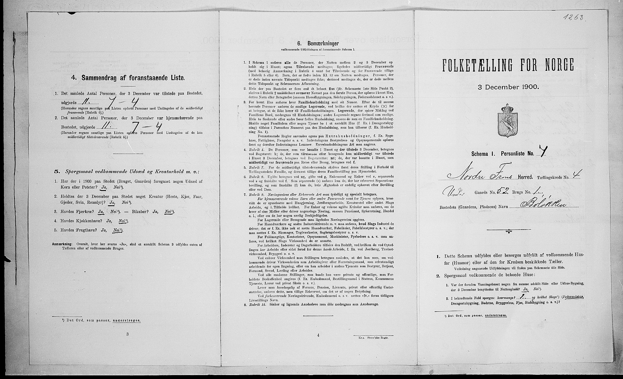 SAH, Folketelling 1900 for 0518 Nord-Fron herred, 1900, s. 473