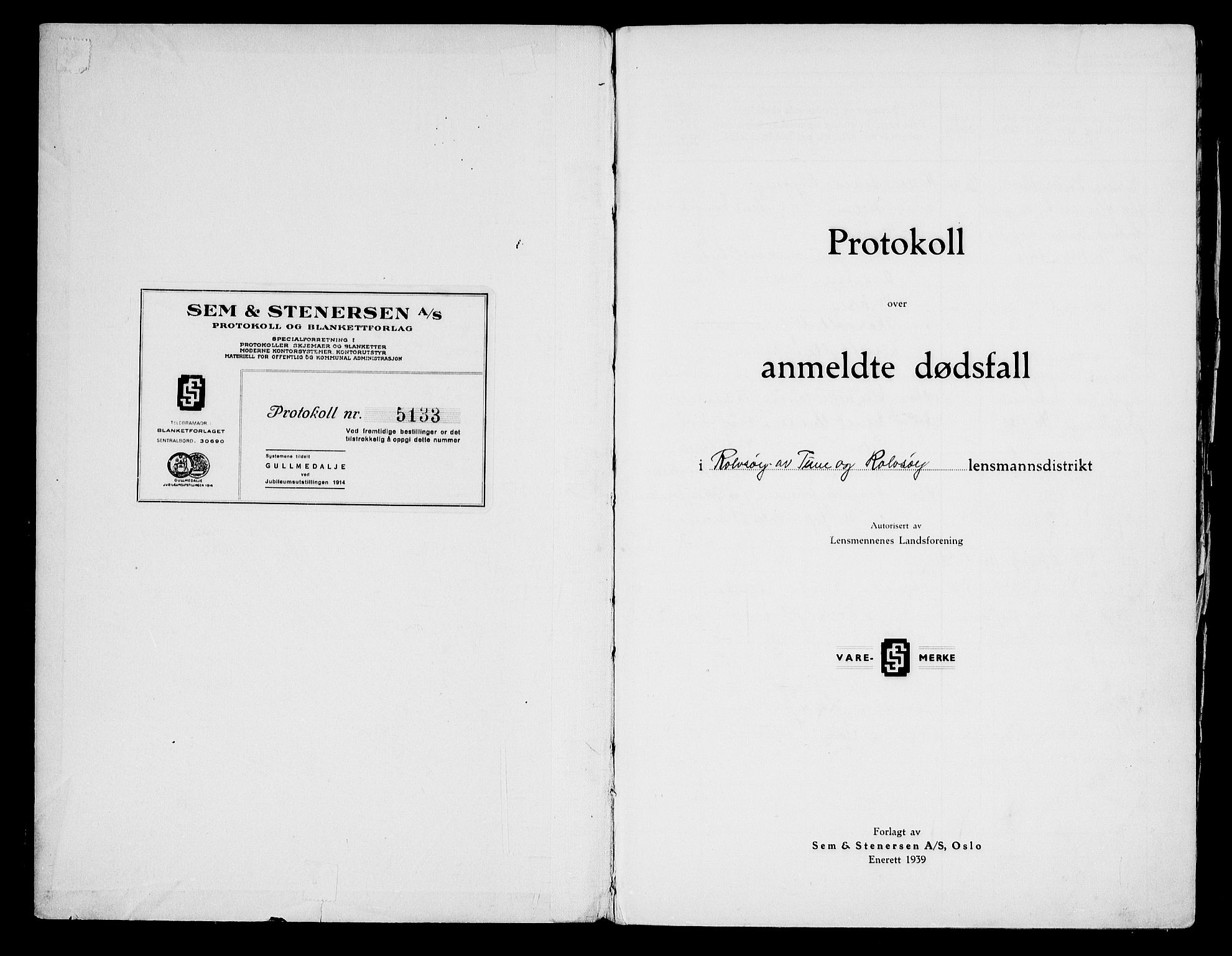 Glemmen lensmannskontor, SAO/A-10123/H/Ha/Haa/L0008: Dødsfallsprotokoll Rolvsøy, 1941-1951