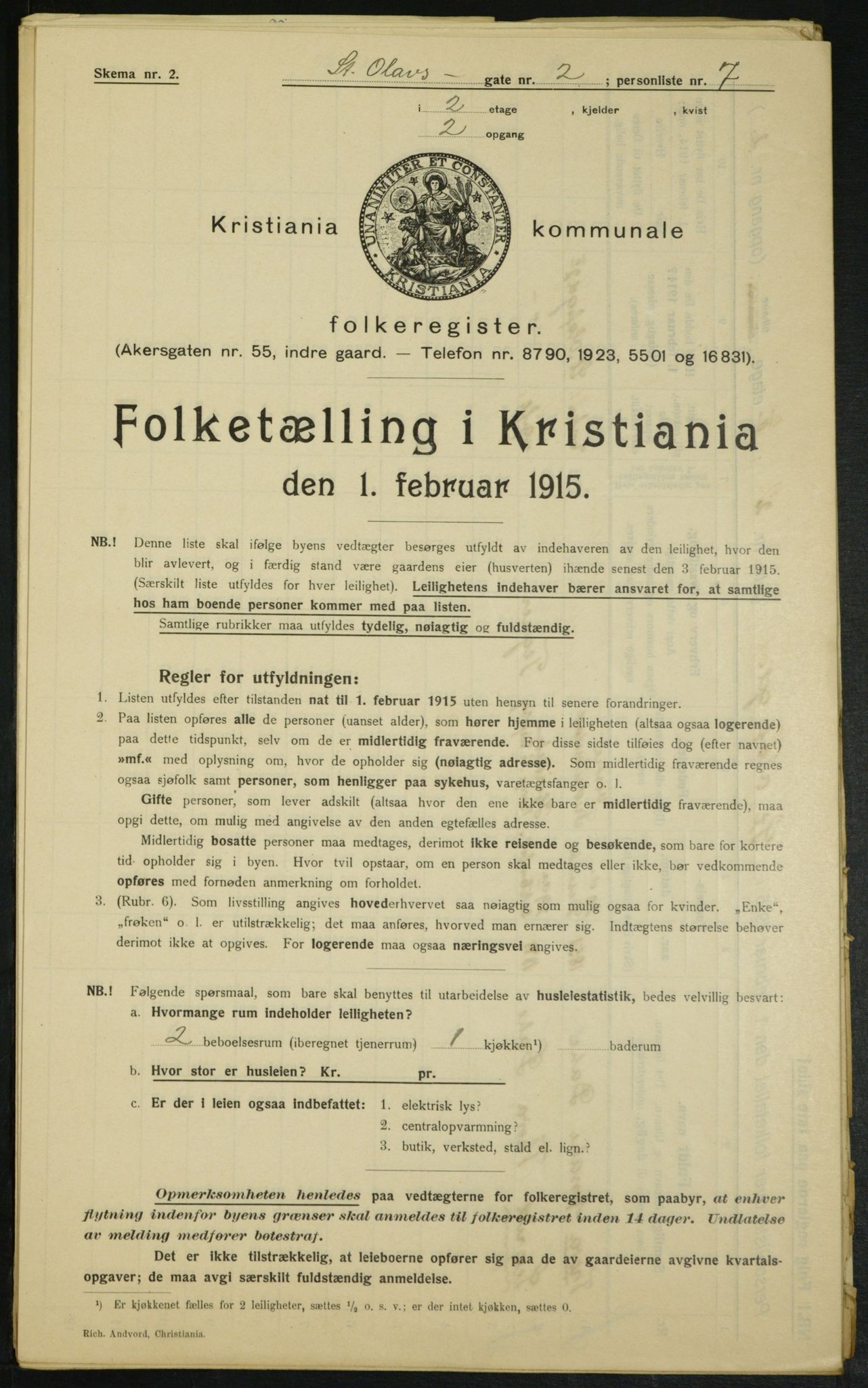 OBA, Kommunal folketelling 1.2.1915 for Kristiania, 1915, s. 87610