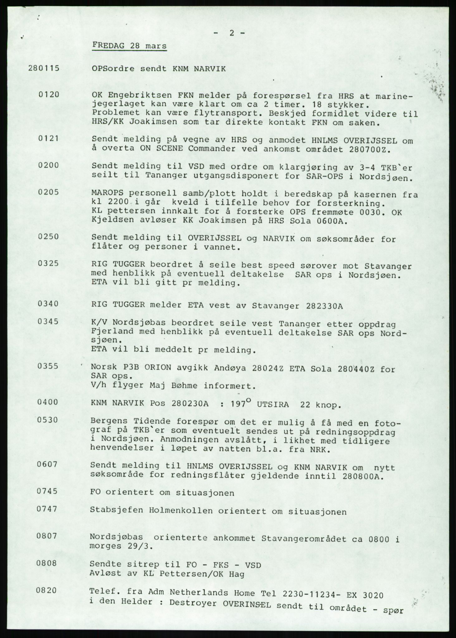 Justisdepartementet, Granskningskommisjonen ved Alexander Kielland-ulykken 27.3.1980, RA/S-1165/D/L0017: P Hjelpefartøy (Doku.liste + P1-P6 av 6)/Q Hovedredningssentralen (Q0-Q27 av 27), 1980-1981, s. 249