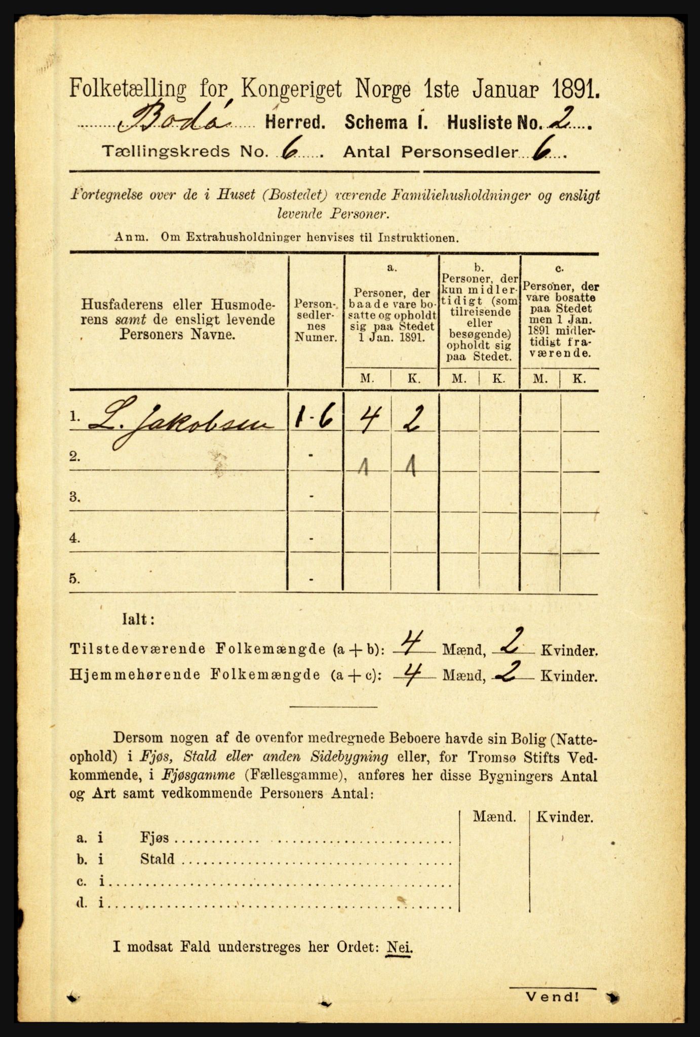 RA, Folketelling 1891 for 1843 Bodø herred, 1891, s. 3831