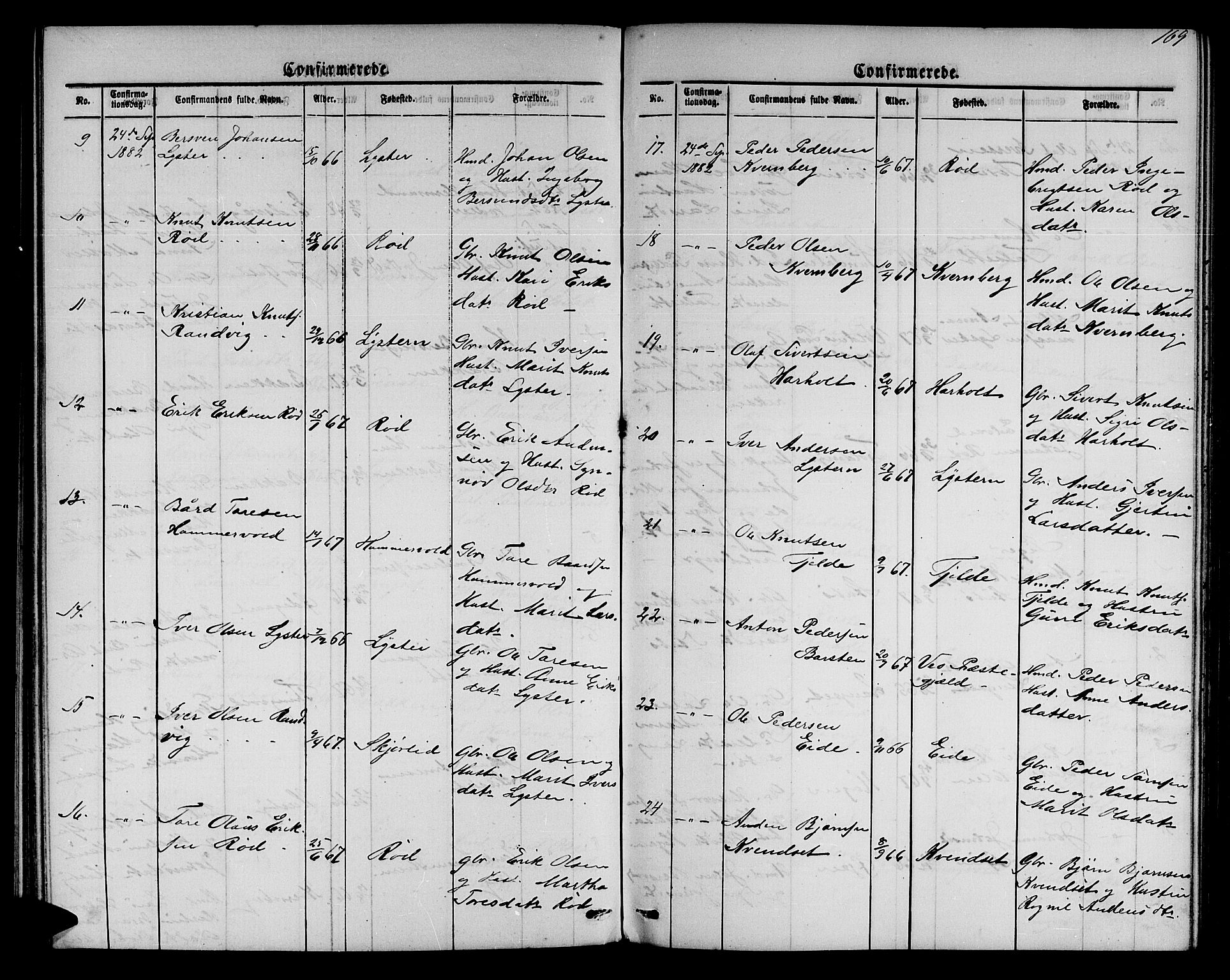 Ministerialprotokoller, klokkerbøker og fødselsregistre - Møre og Romsdal, AV/SAT-A-1454/551/L0630: Klokkerbok nr. 551C02, 1867-1885, s. 169