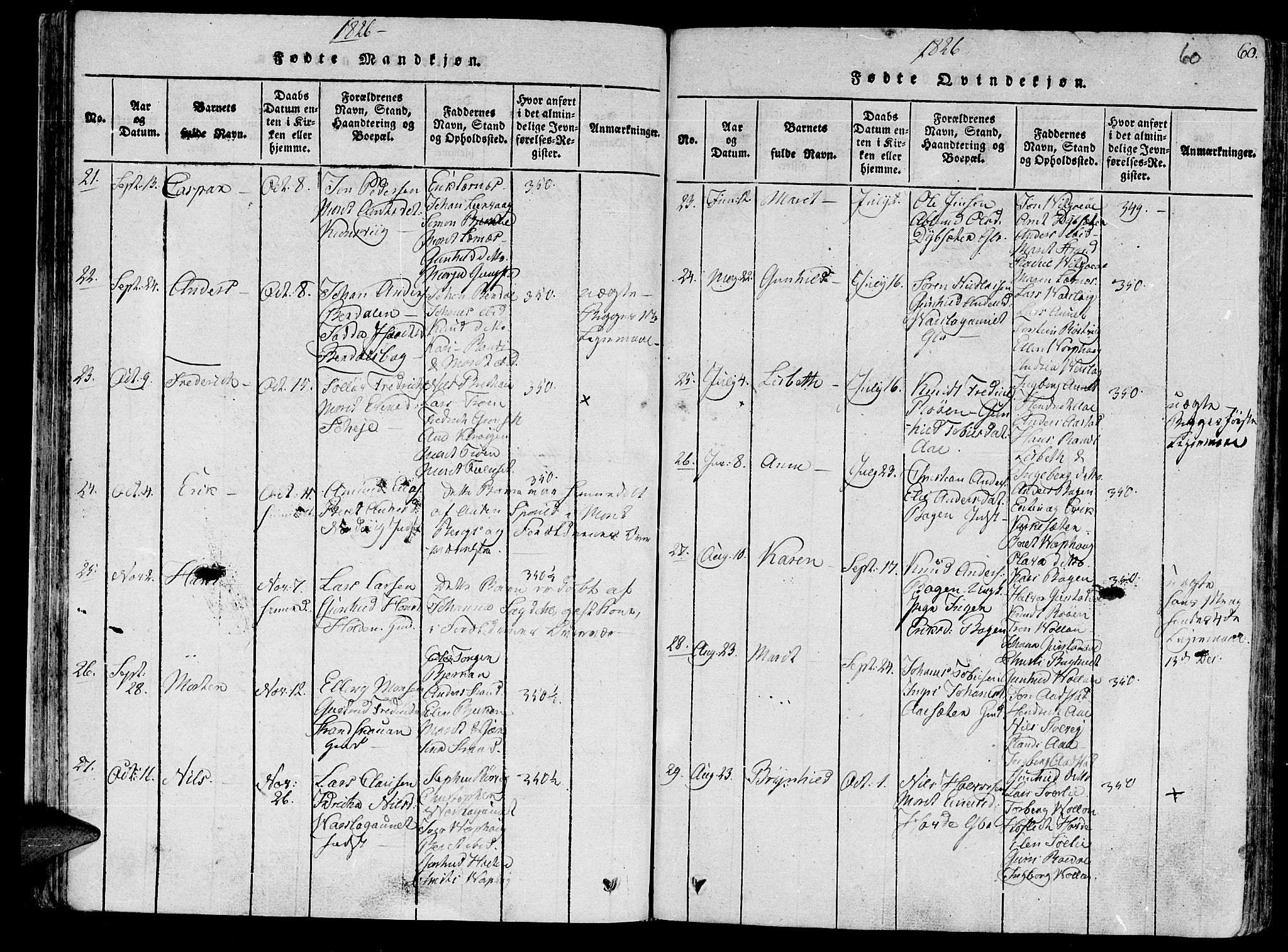 Ministerialprotokoller, klokkerbøker og fødselsregistre - Sør-Trøndelag, SAT/A-1456/630/L0491: Ministerialbok nr. 630A04, 1818-1830, s. 60