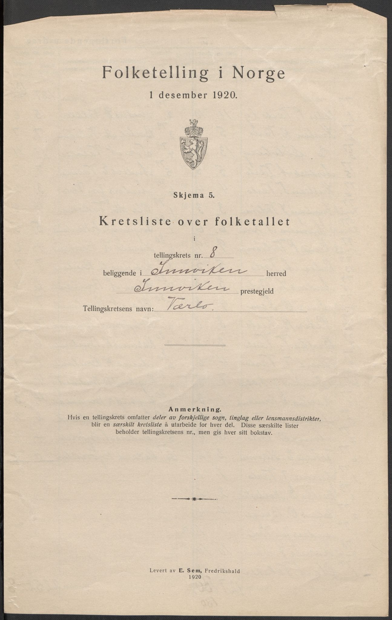 SAB, Folketelling 1920 for 1447 Innvik herred, 1920, s. 26
