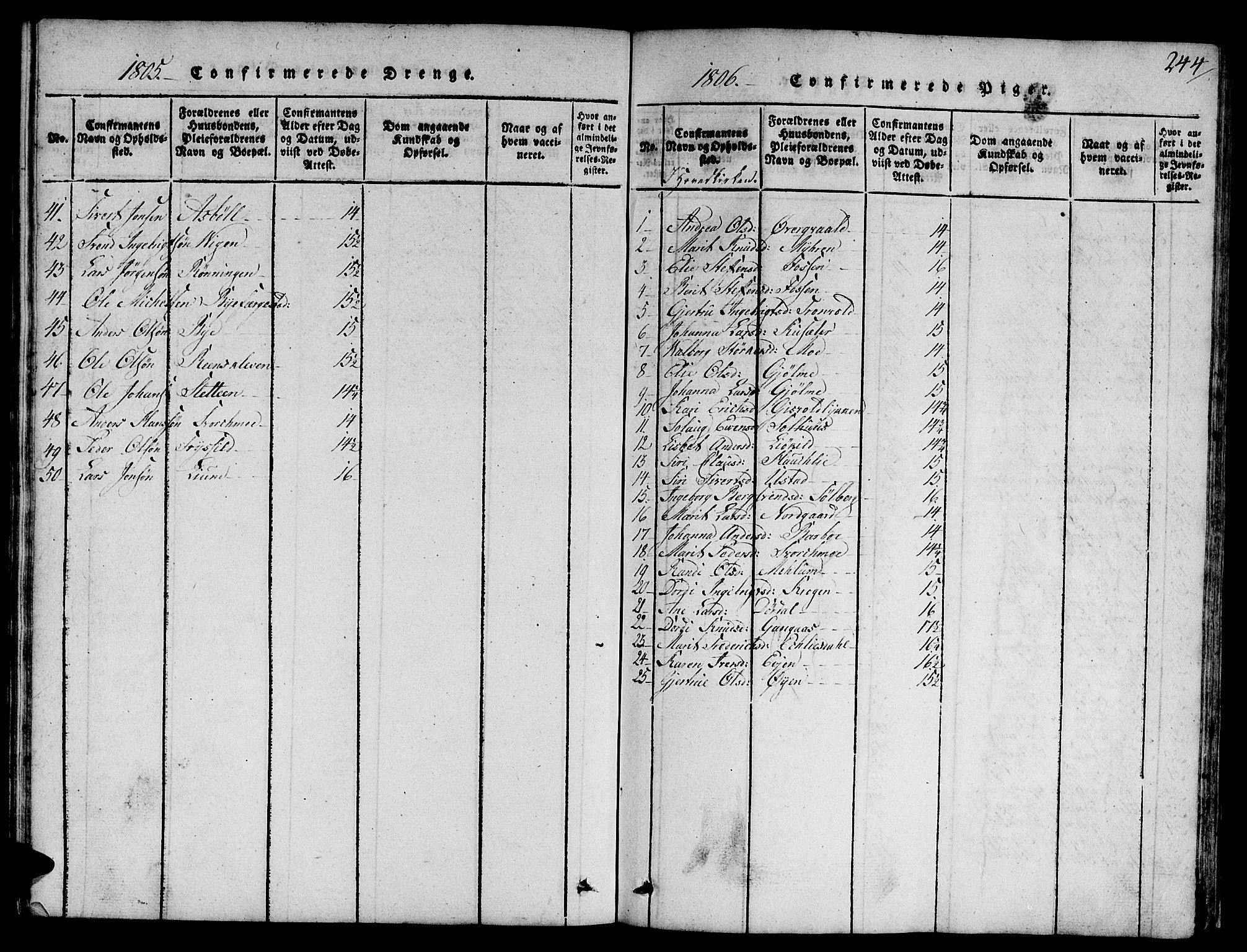 Ministerialprotokoller, klokkerbøker og fødselsregistre - Sør-Trøndelag, SAT/A-1456/668/L0803: Ministerialbok nr. 668A03, 1800-1826, s. 244