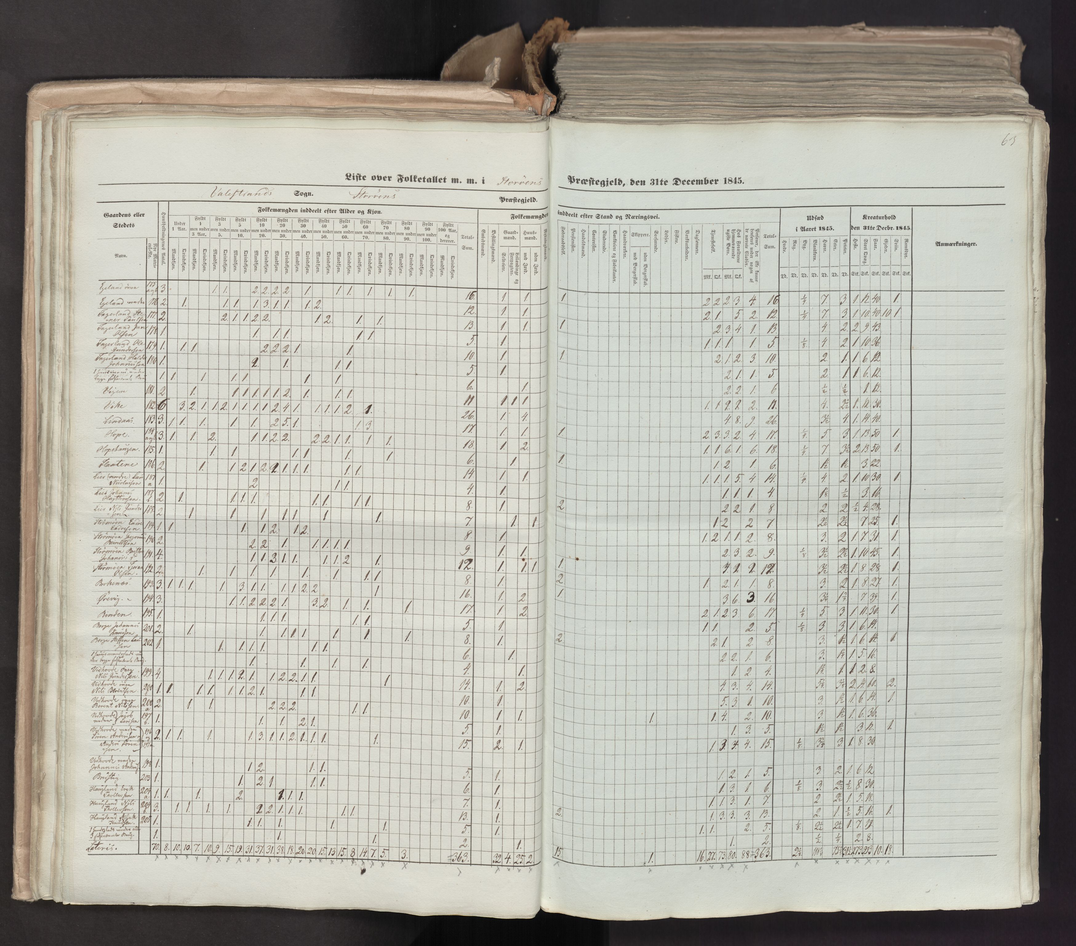 RA, Folketellingen 1845, bind 7: Søndre Bergenhus amt og Nordre Bergenhus amt, 1845, s. 63
