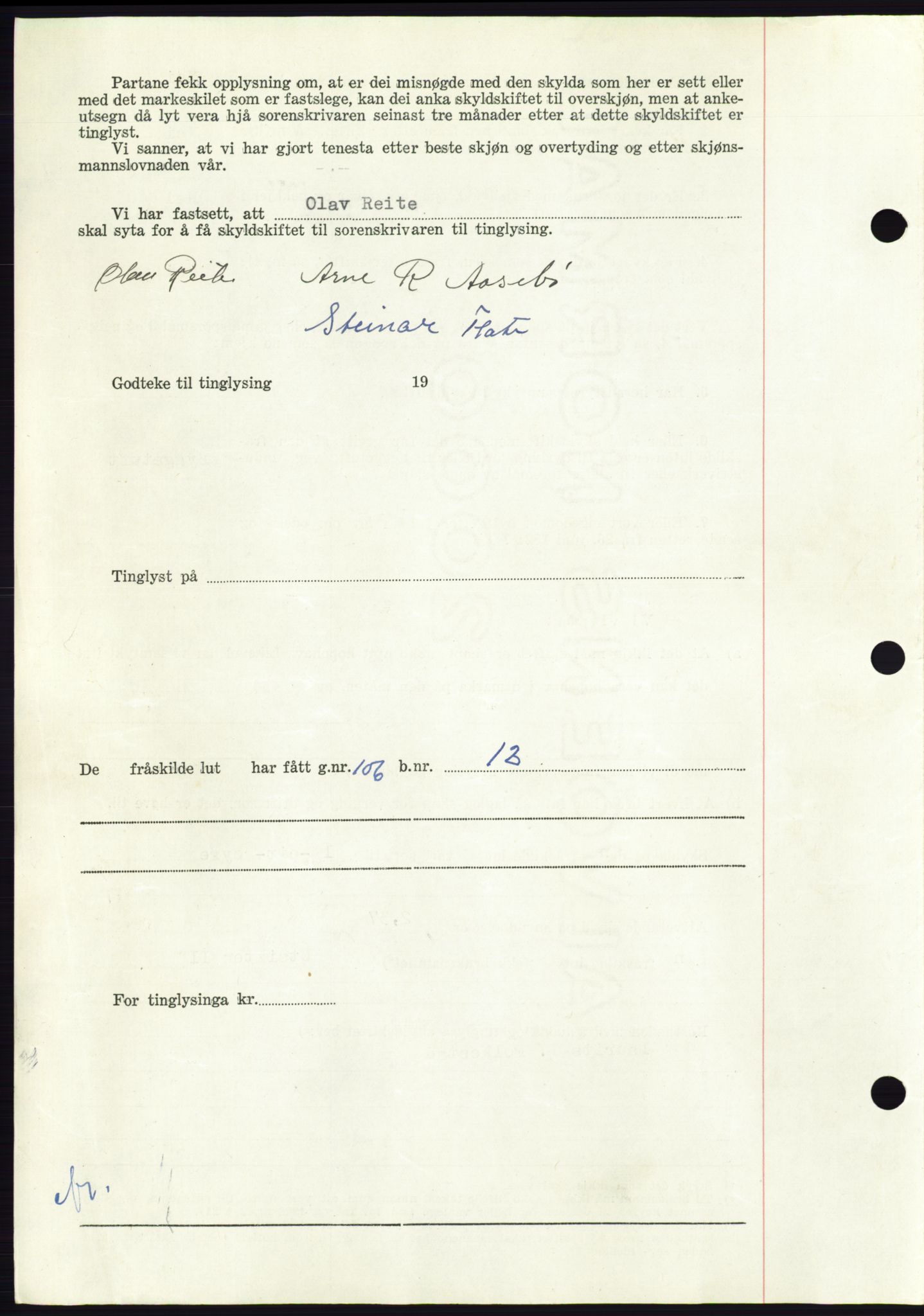 Søre Sunnmøre sorenskriveri, AV/SAT-A-4122/1/2/2C/L0095: Pantebok nr. 21A, 1953-1953, Dagboknr: 1381/1953
