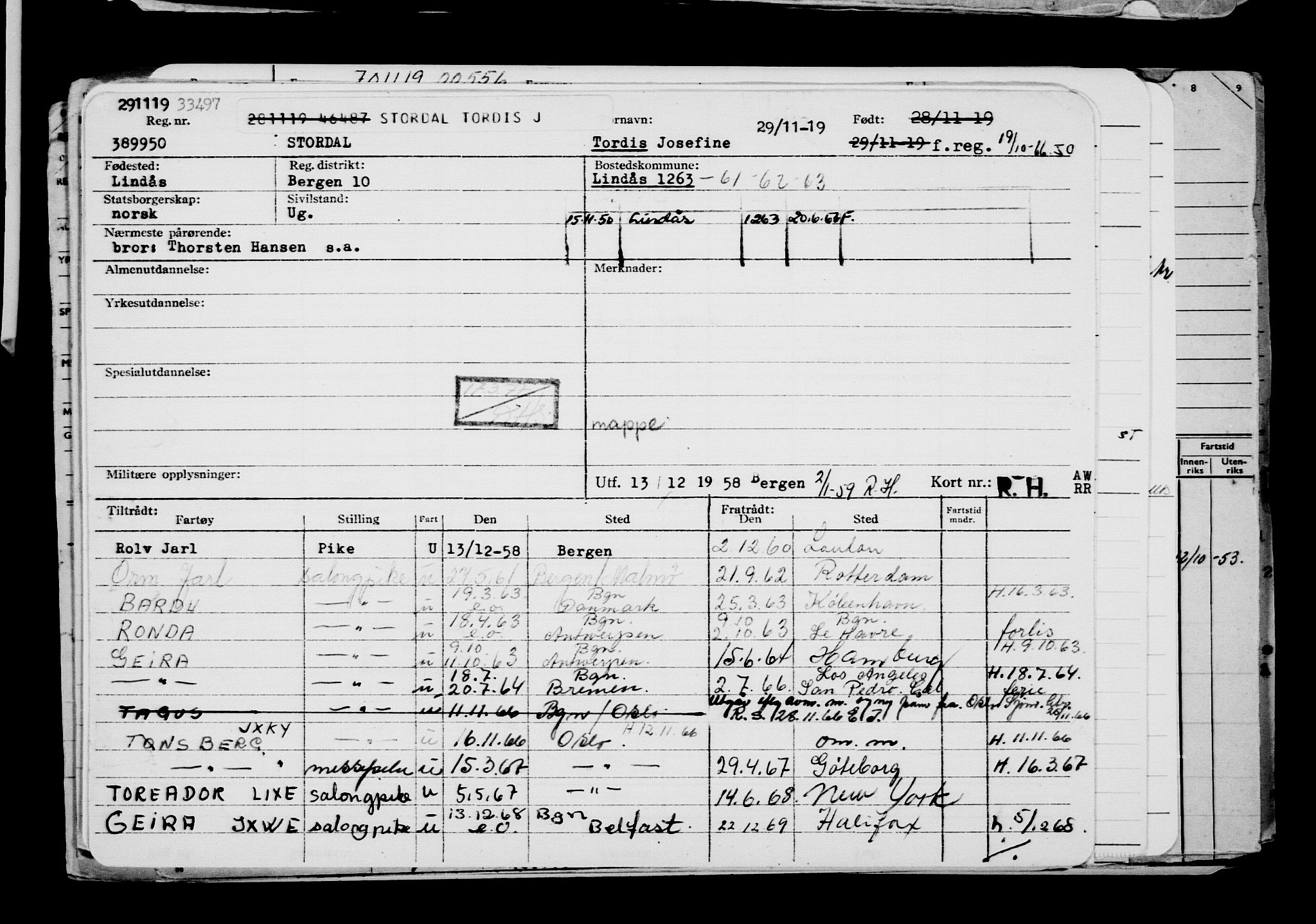 Direktoratet for sjømenn, AV/RA-S-3545/G/Gb/L0174: Hovedkort, 1919, s. 230