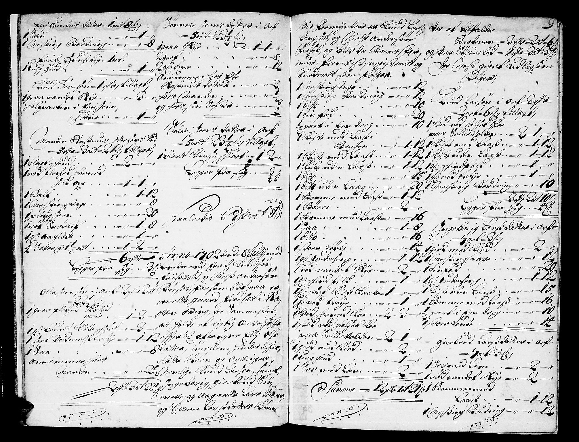 Romsdal sorenskriveri, AV/SAT-A-4149/1/3/3A/L0004: Skifteprotokoll, 1702-1706, s. 8b-9a