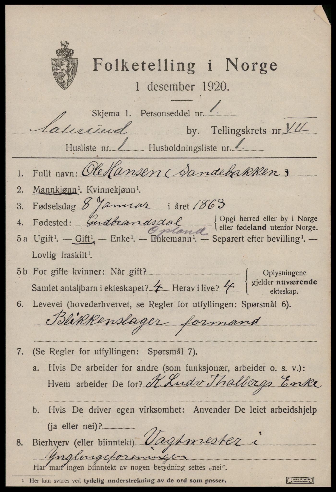 SAT, Folketelling 1920 for 1501 Ålesund kjøpstad, 1920, s. 19034