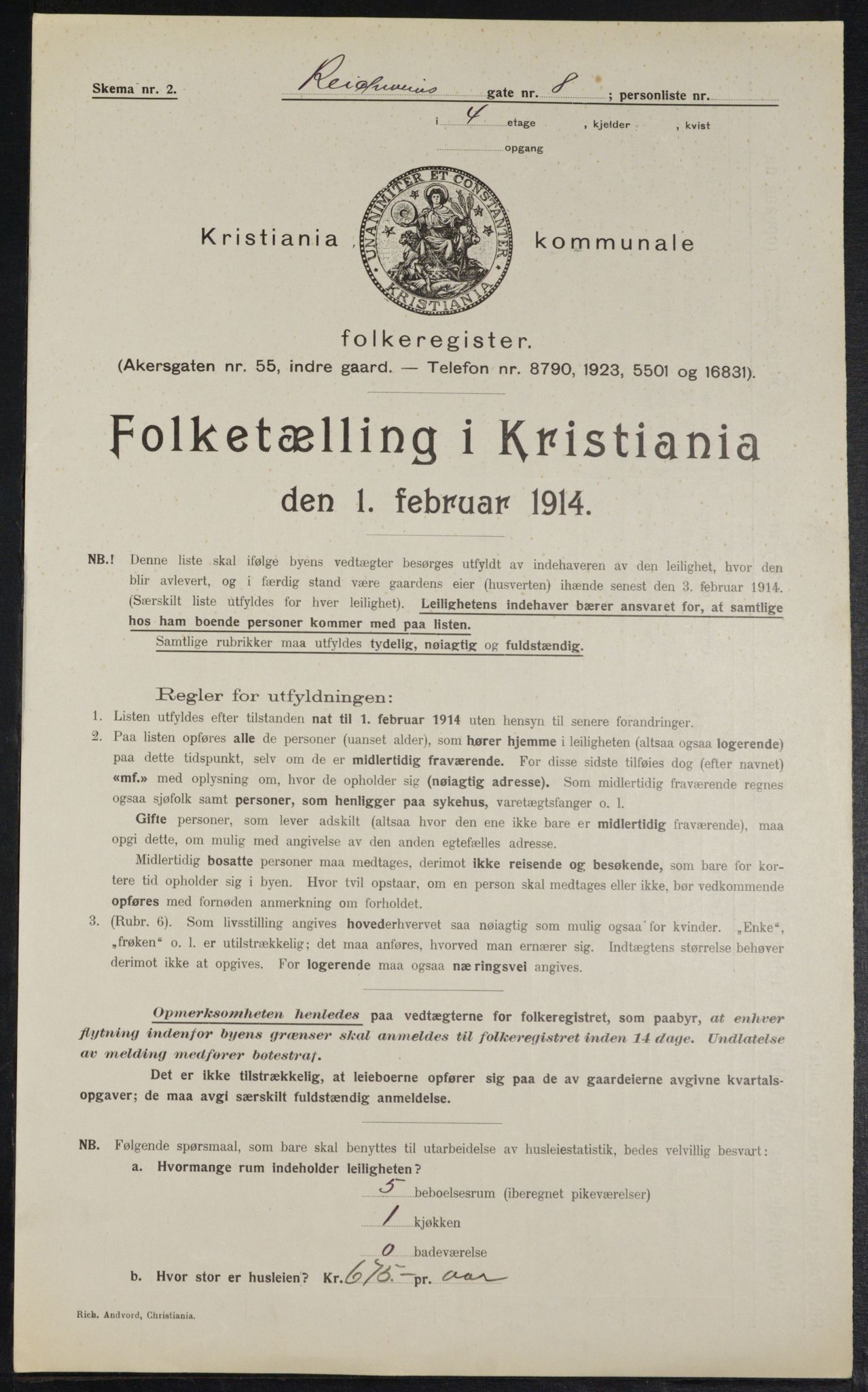 OBA, Kommunal folketelling 1.2.1914 for Kristiania, 1914, s. 82771