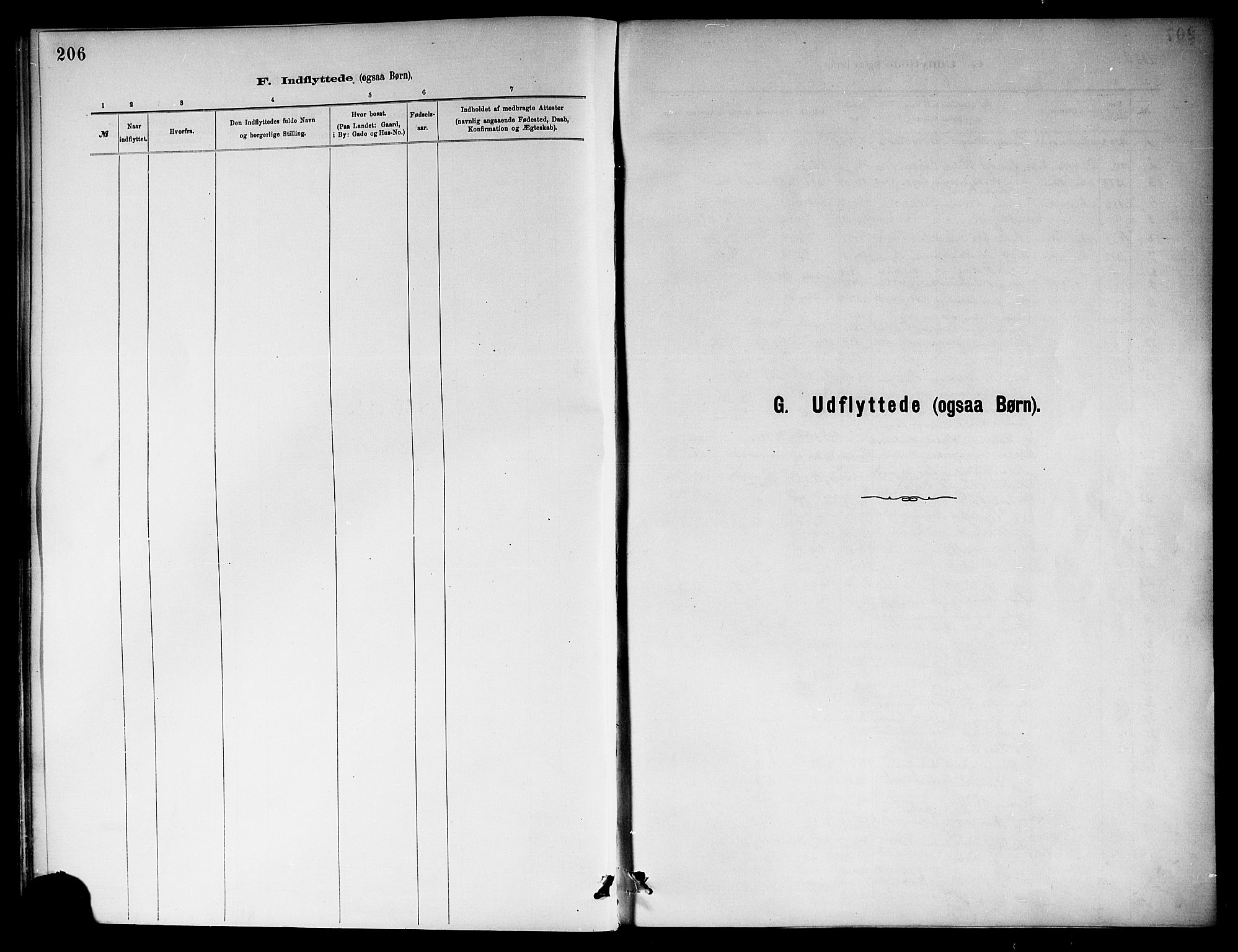 Ål kirkebøker, SAKO/A-249/F/Fa/L0008: Ministerialbok nr. I 8, 1882-1896, s. 206