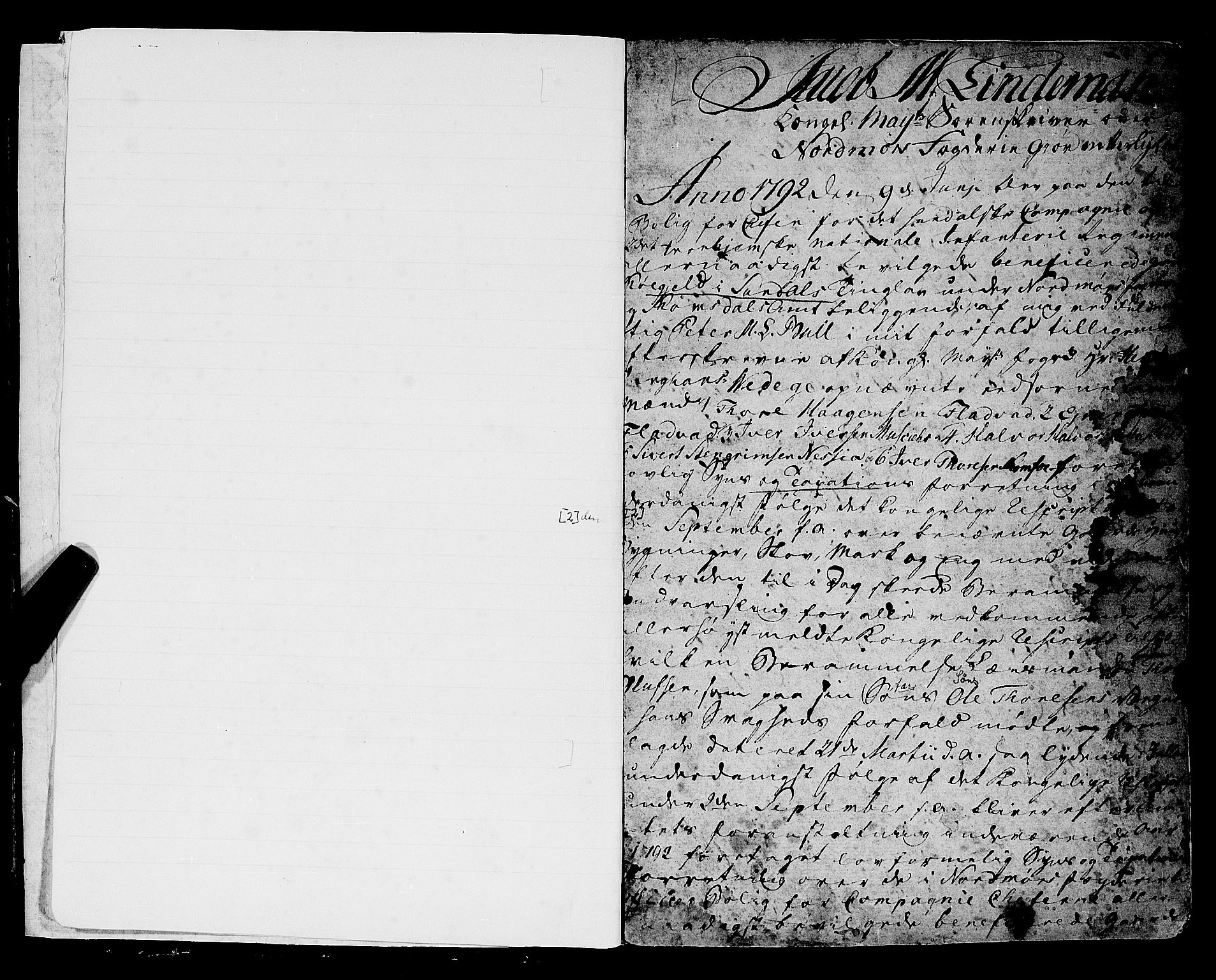 Nordmøre sorenskriveri, SAT/A-4132/1/1/1A/L0029: Tingbok nr. 27, 1792-1819, s. 1
