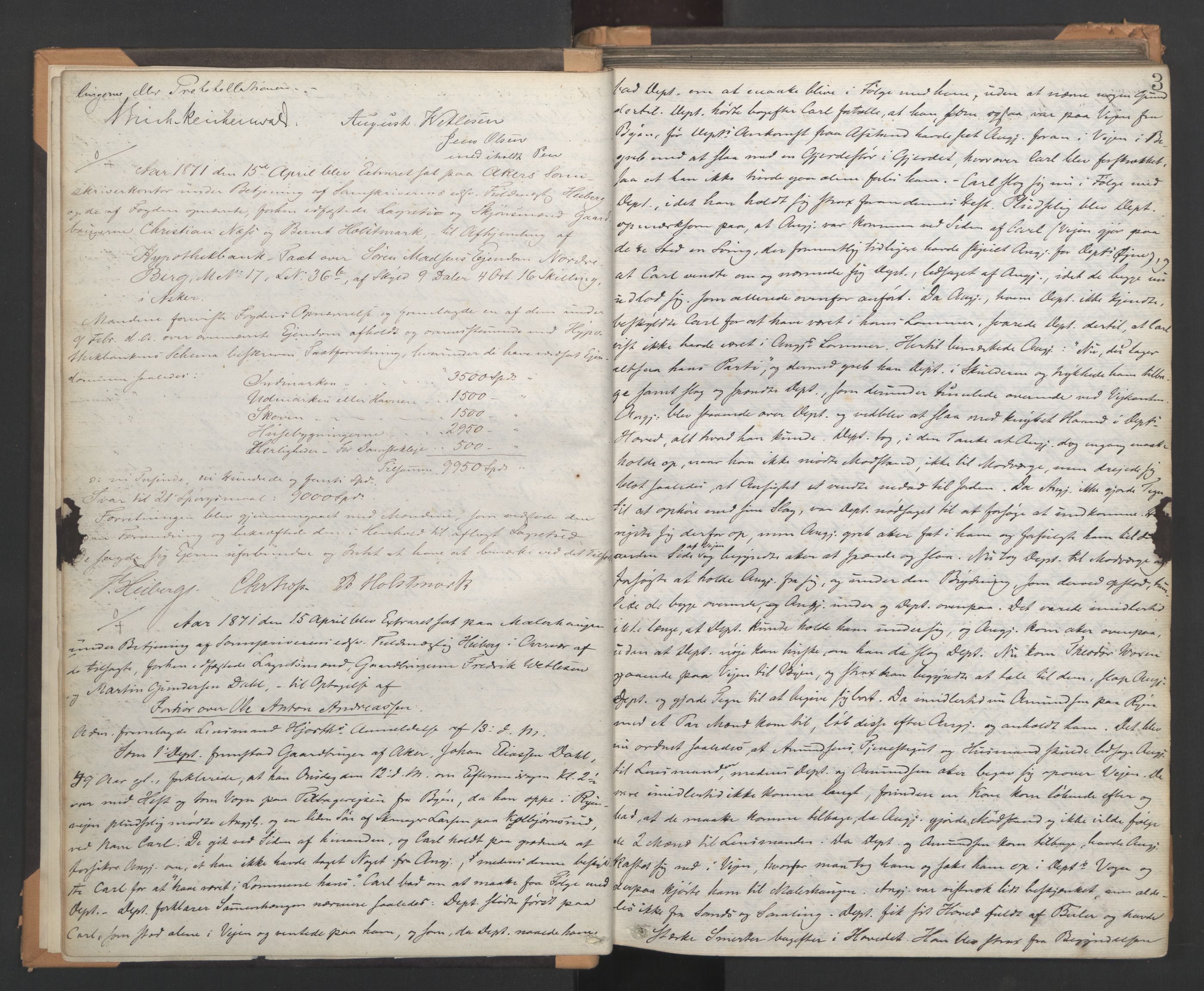 Aker sorenskriveri, AV/SAO-A-10895/F/Fc/Fcb/L0038: Ekstrarettsprotokoll, 1871-1873, s. 2b-3a