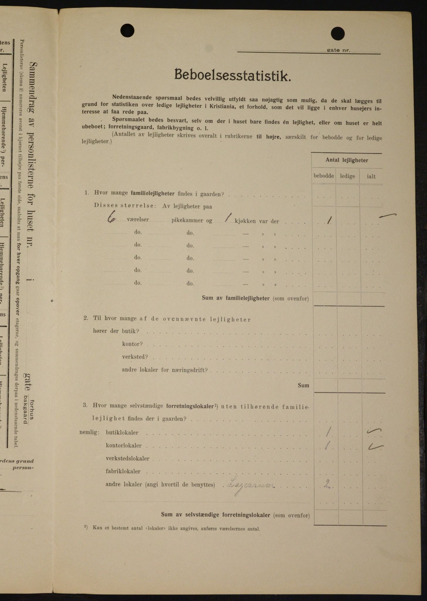 OBA, Kommunal folketelling 1.2.1909 for Kristiania kjøpstad, 1909, s. 93024