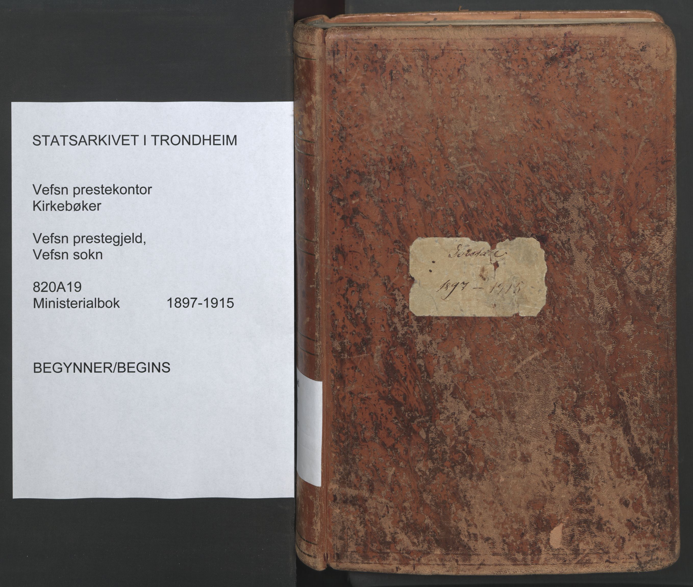 Ministerialprotokoller, klokkerbøker og fødselsregistre - Nordland, AV/SAT-A-1459/820/L0298: Ministerialbok nr. 820A19, 1897-1915