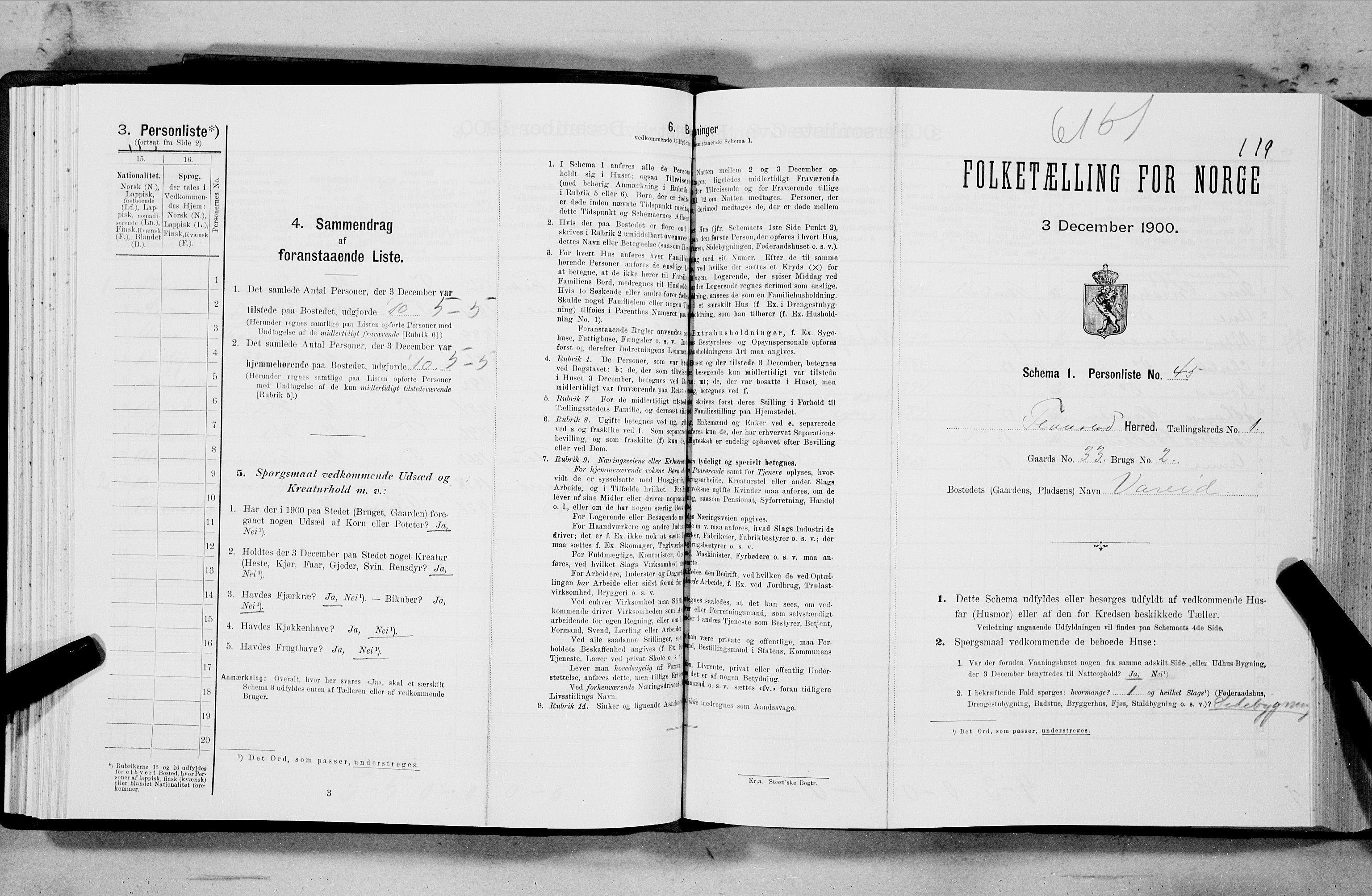 SAT, Folketelling 1900 for 1859 Flakstad herred, 1900, s. 138