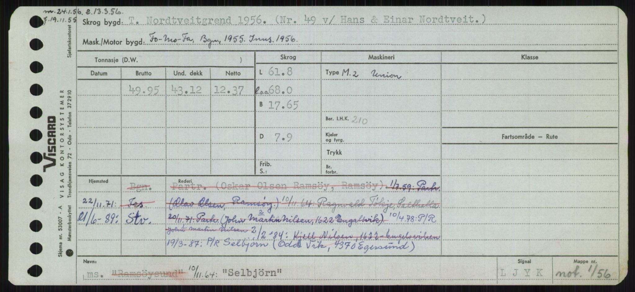 Sjøfartsdirektoratet med forløpere, Skipsmålingen, RA/S-1627/H/Ha/L0005/0001: Fartøy, S-Sven / Fartøy, S-Skji, s. 297