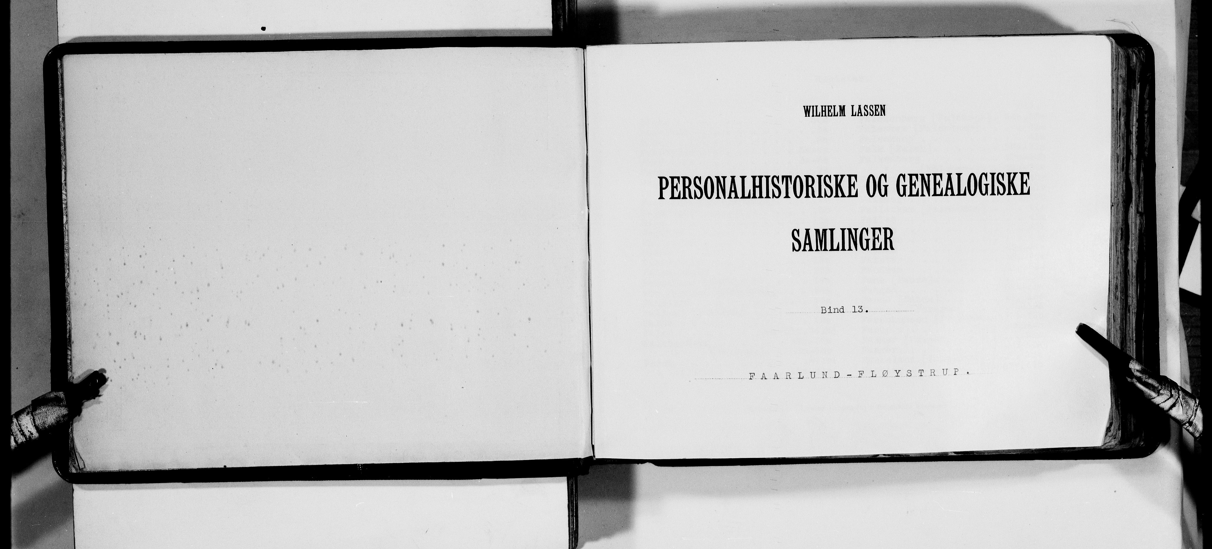 Lassens samlinger, AV/RA-PA-0051/F/Fa/L0013: Personalhistoriske og genealogiske opptegnelser: Faarlund - Fløystrup, 1500-1907