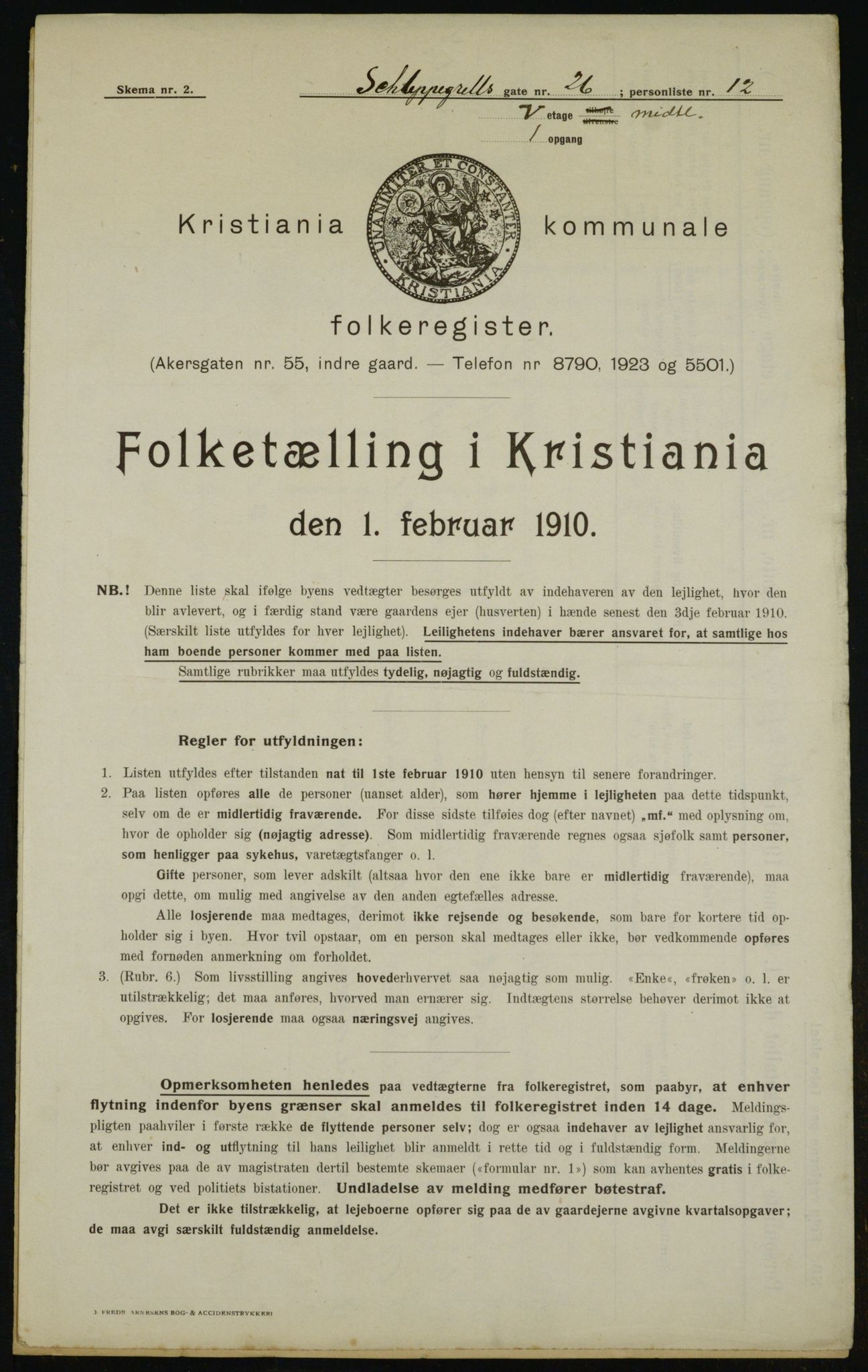 OBA, Kommunal folketelling 1.2.1910 for Kristiania, 1910, s. 86265